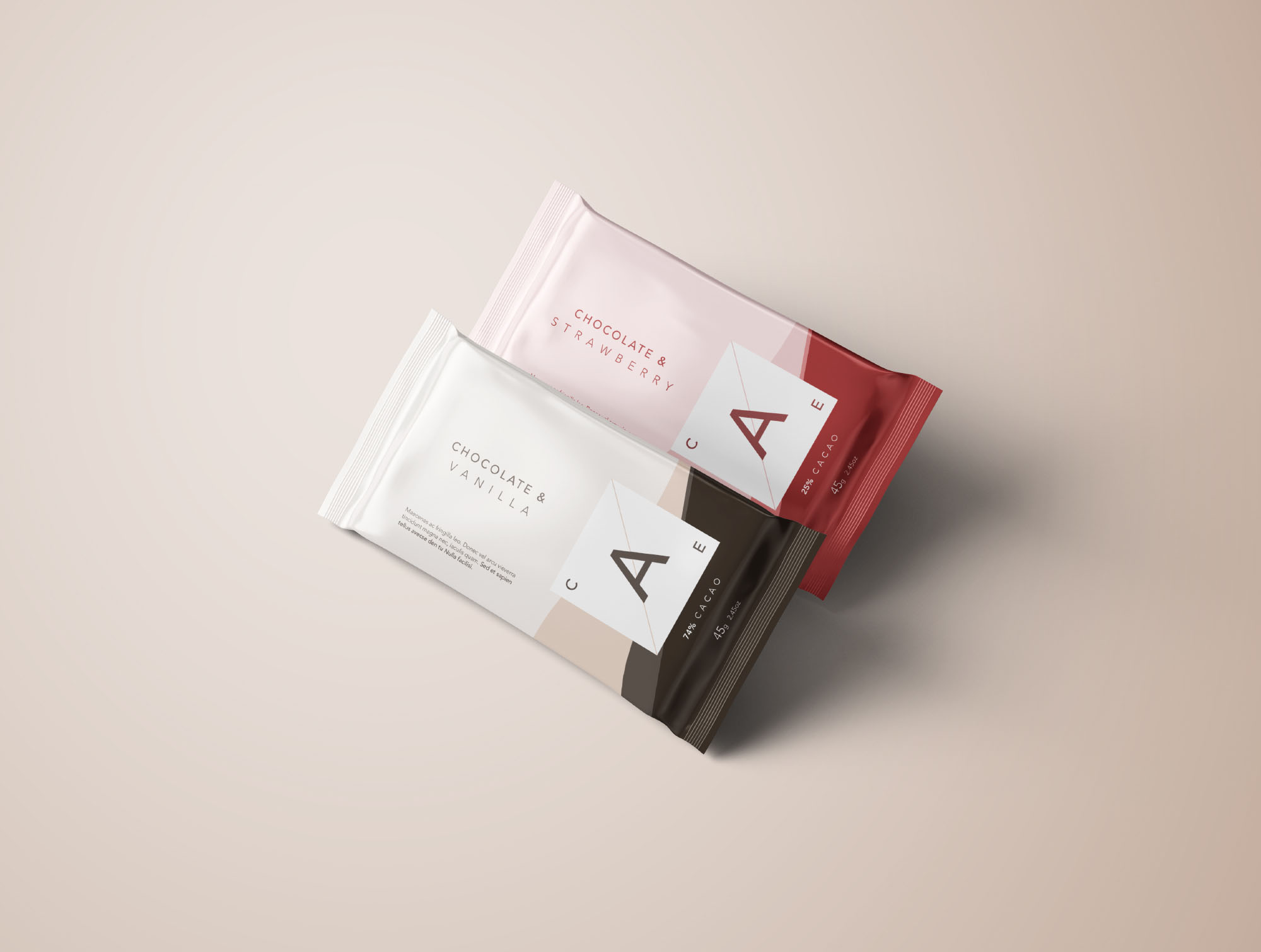 高端巧克力棒食品包装设计塑料袋展示样机 Premium Chocolate Bar Mockup_img_2