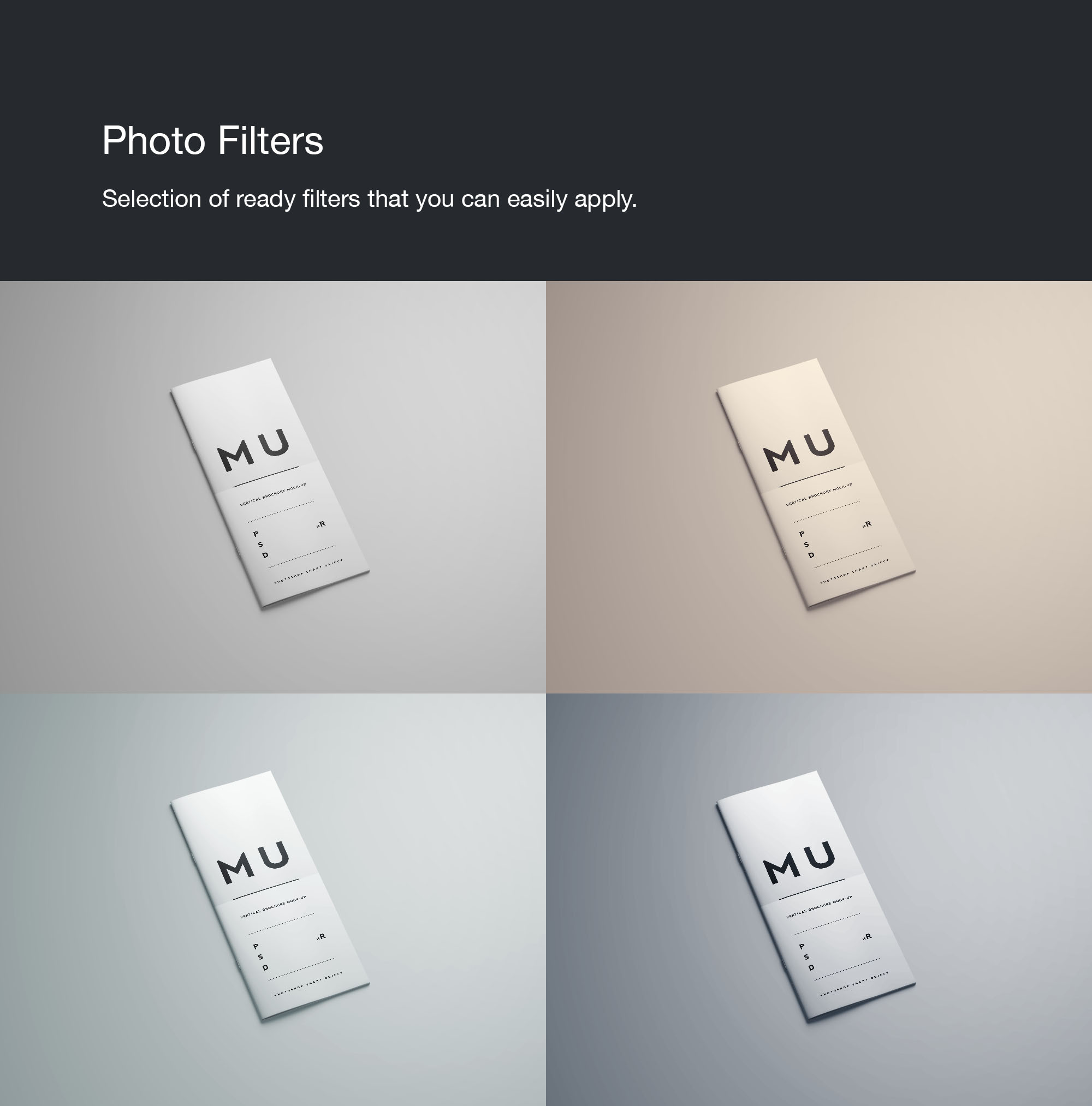 垂直画册宣传册设计提案展示样机 Vertical Brochure Mockup_img_2