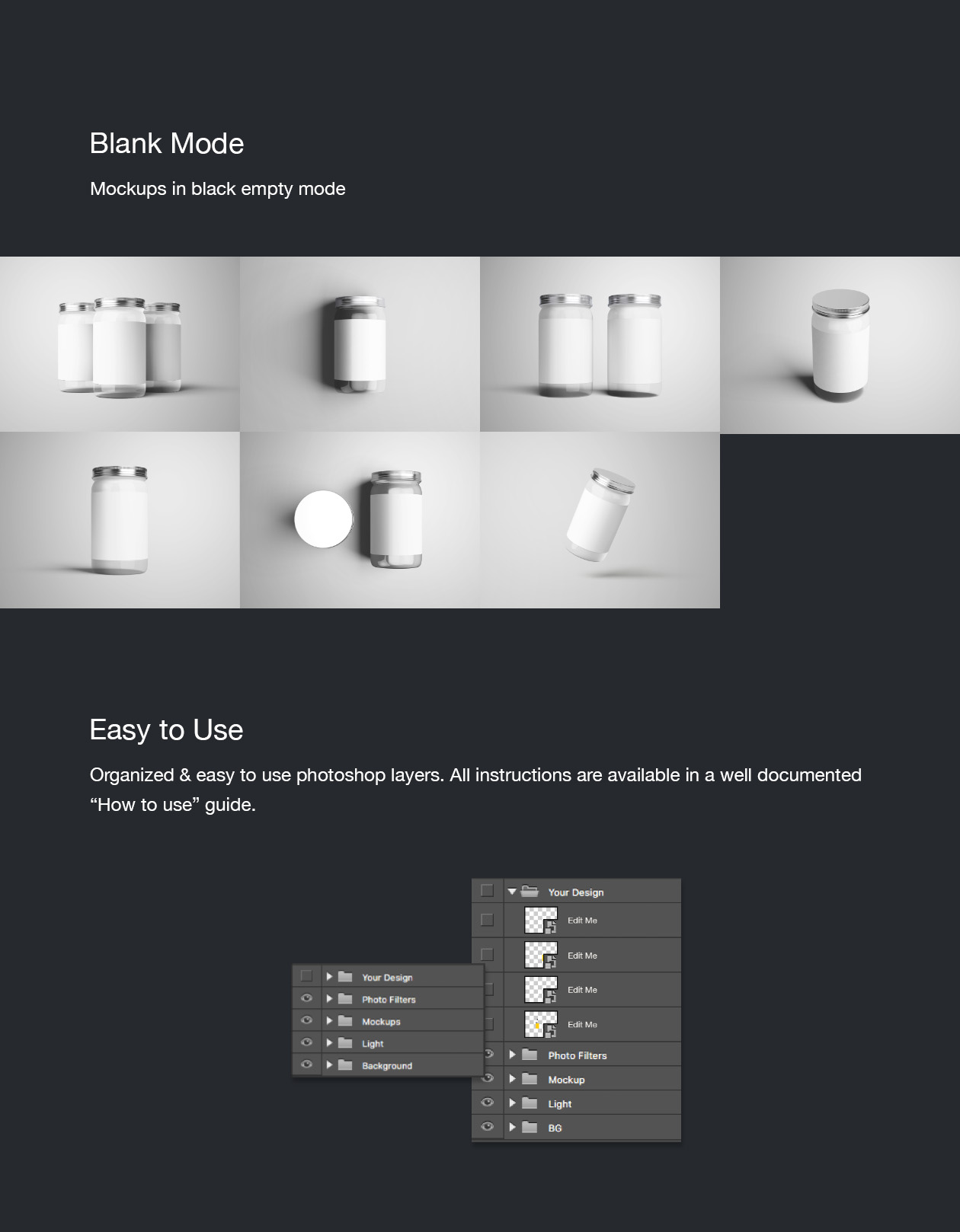 蜂蜜食品品牌设计提案透明玻璃瓶及标签展示样机 Standard Glass Jar Mockups_img_2