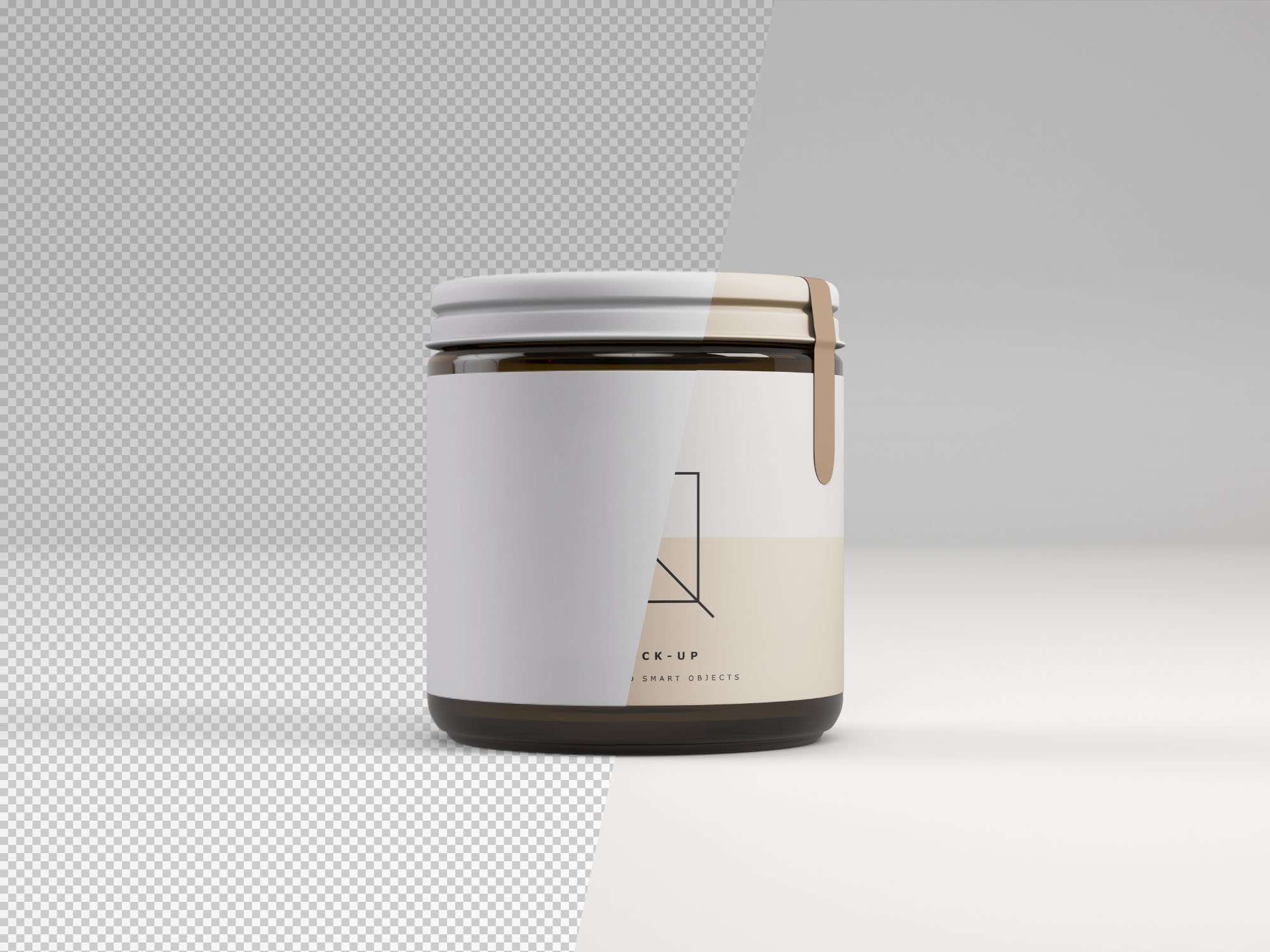 Front View Jar Mockup