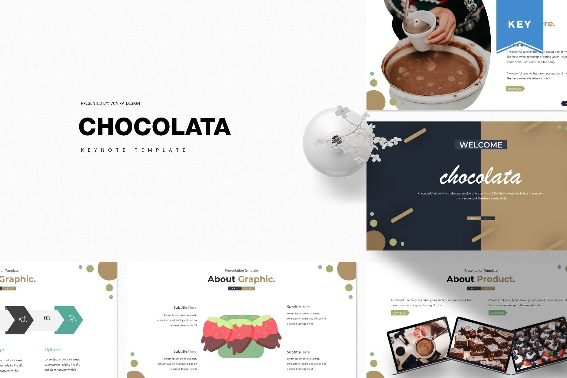 棕色巧克力牛奶甜点食品介绍PPT模板KEY幻灯片SLIDES演示文稿 Chocolata - Powerpoint, Keynote and Google Slides Templates_img_2