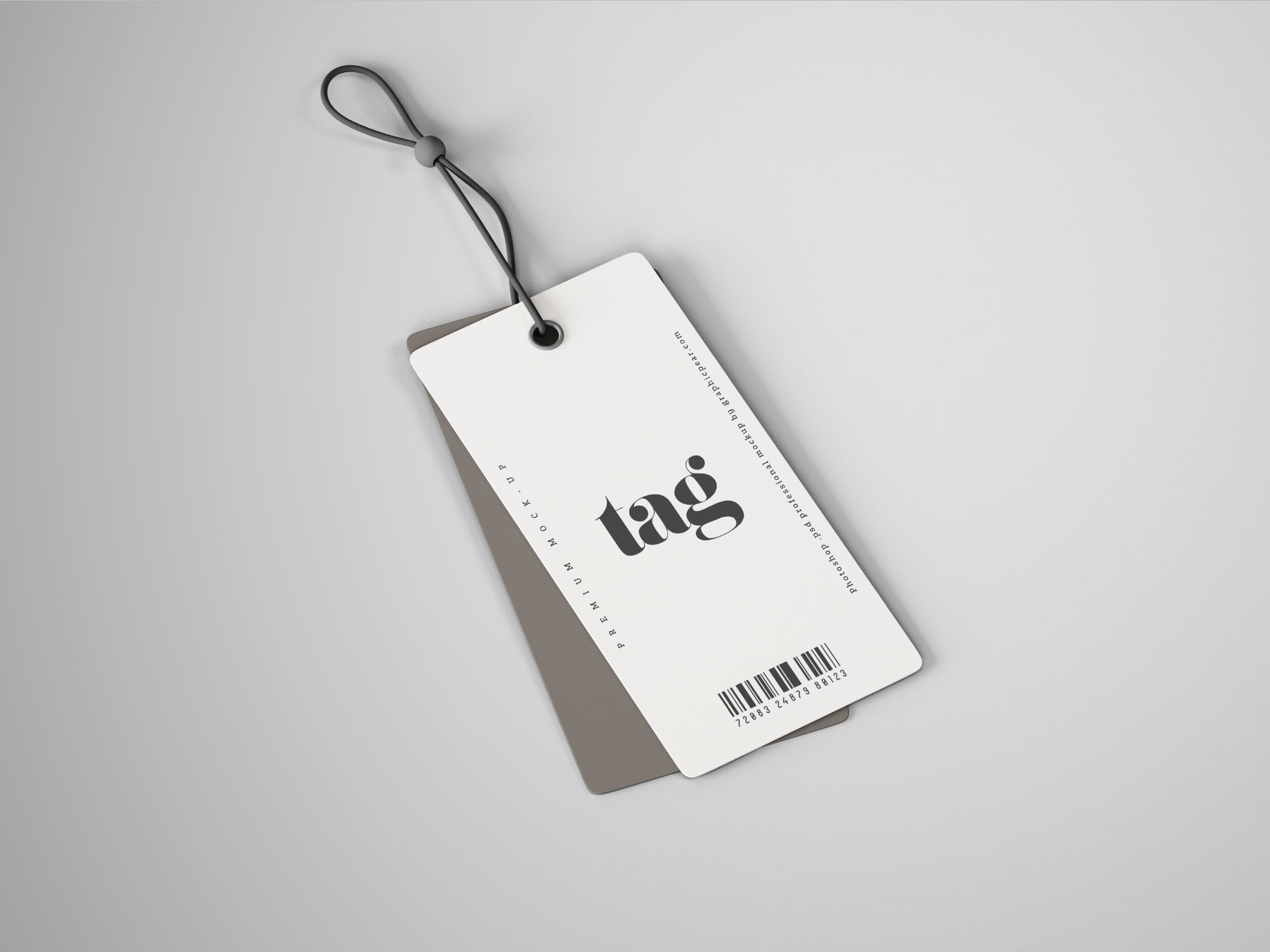 高端服装吊牌标牌设计展示样机 Clothes Double Tag Mockup – PSD_img_2