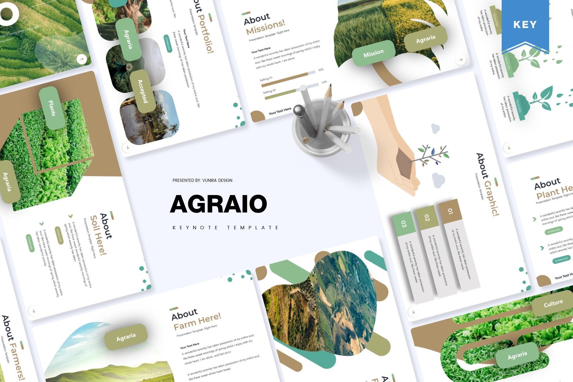 绿色农业食品介绍营销PPT模板KEY幻灯片SLIDES演示文稿 Agraio - Powerpoint, Keynote and Google Slides Templates_img_2