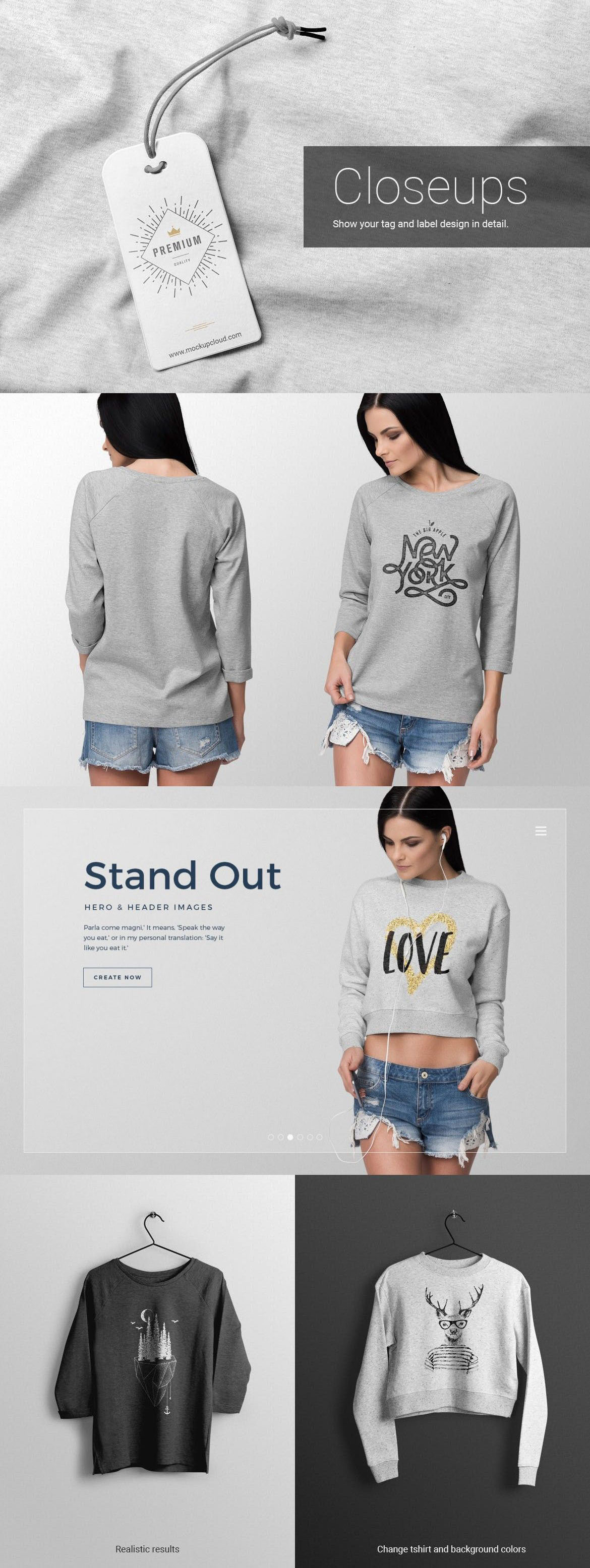 时尚女性服装衬衫套衫展示样机 Ultimate Apparel Mockup Vol. 10_img_2