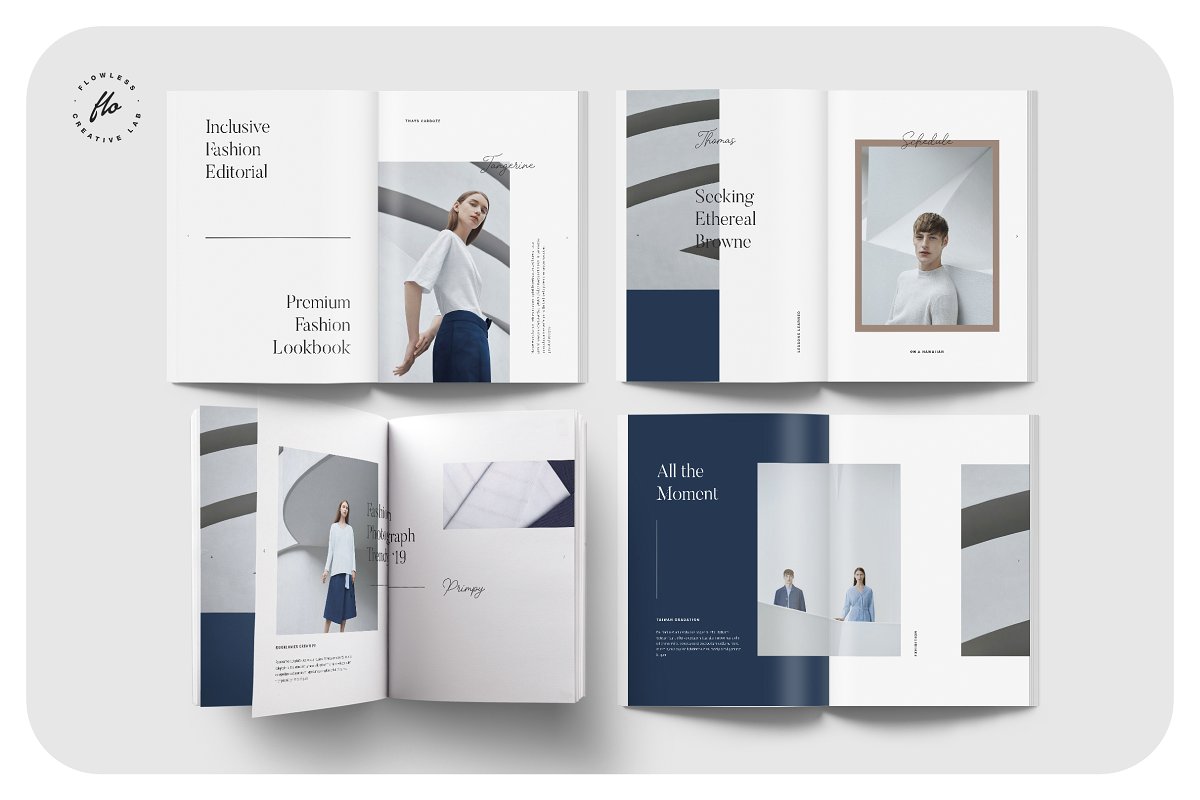 极简服装产品宣传营销INDD画册模板 ANNA Minimalist Catalog Lookbook_img_2