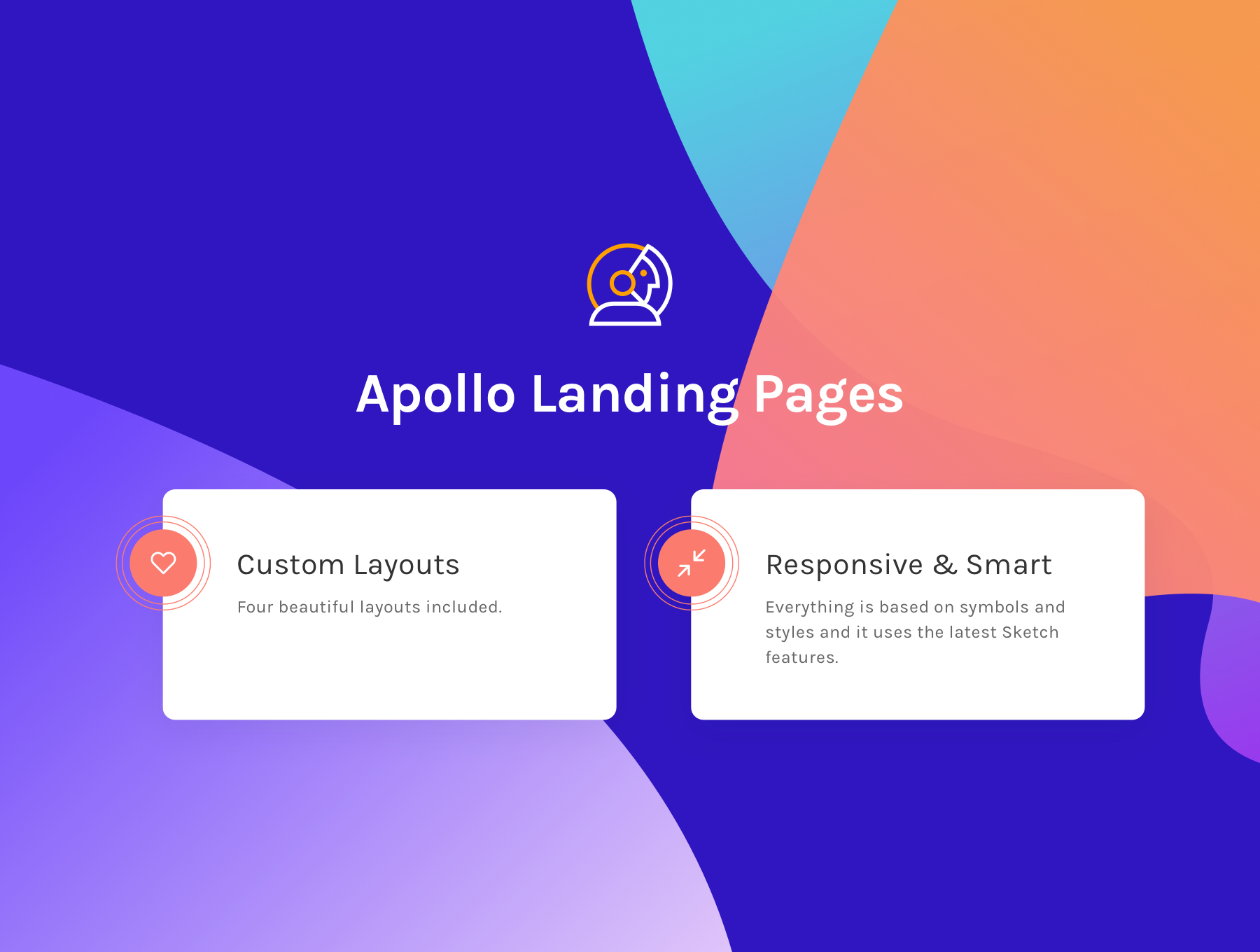 扁平化仪表盘财务管理后台APP&WEB UI工具包 Apollo Custom Landing Pages_img_2