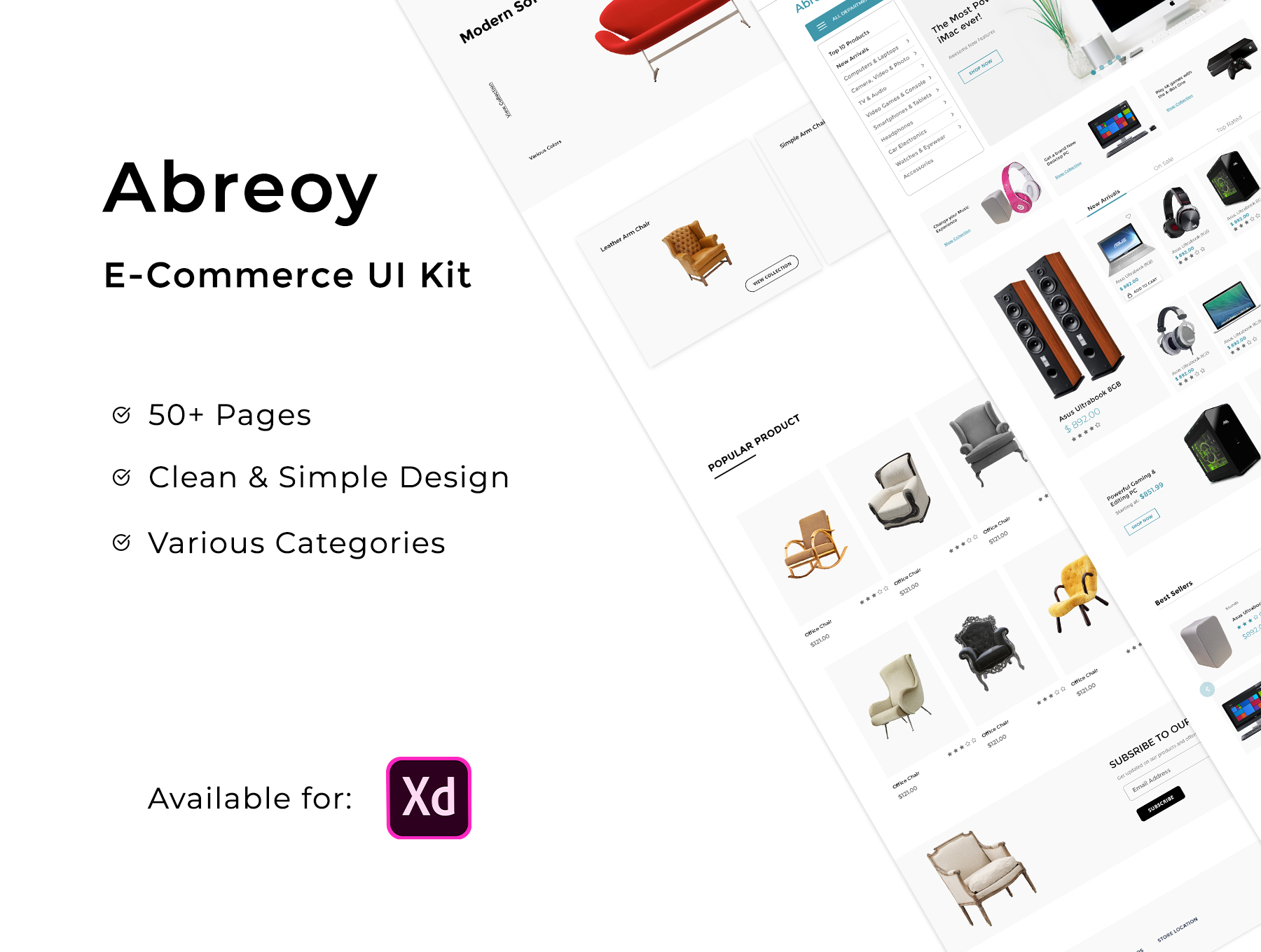 时尚家具灯具水果电商iOS APP UI套件 Abreoy E-Commerce UI Kit_img_2