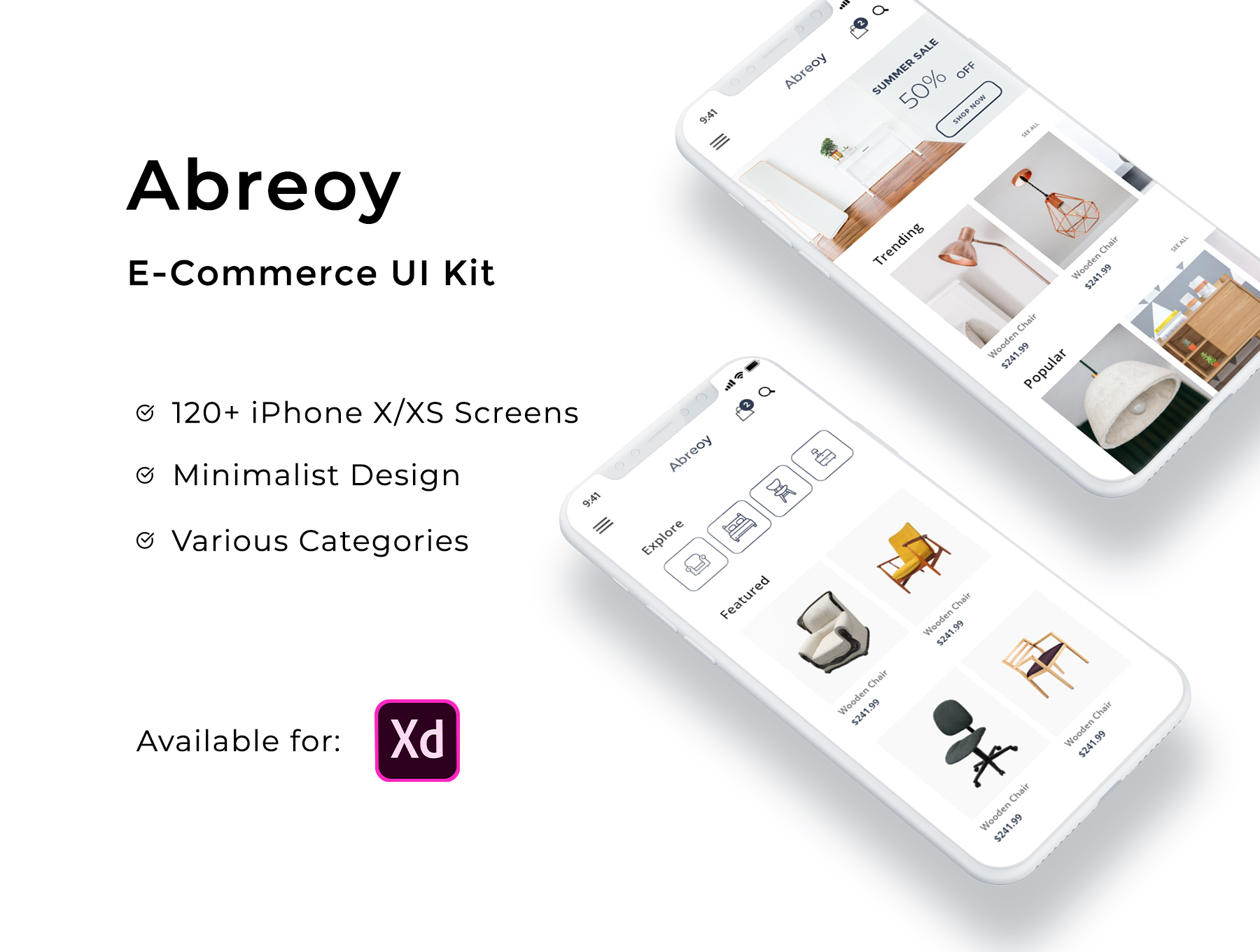 时尚家具灯具水果电商iOS APP UI套件 Abreoy E-Commerce UI Kit_img_2