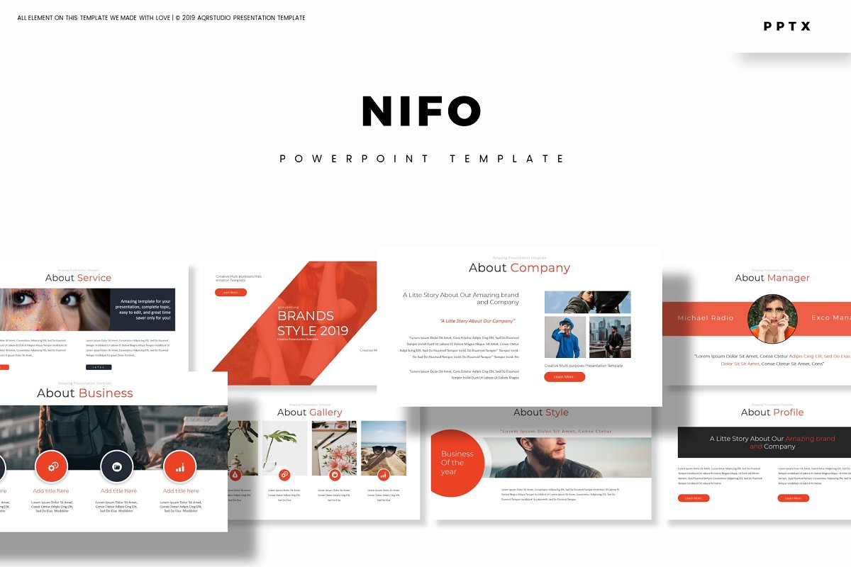 5款颜色多用途企业策划年度报表PPT模板 Nifo - Powerpoint Template_img_2