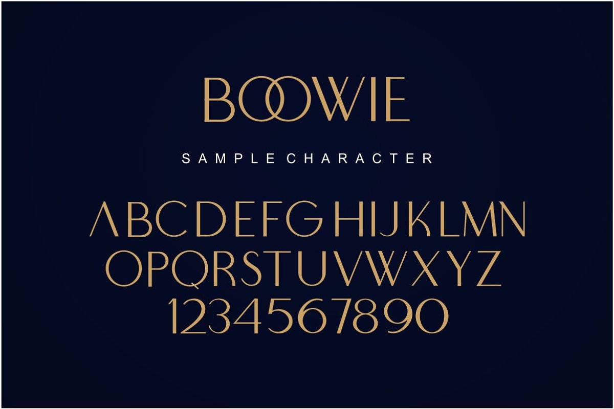 现代简约优雅品牌徽标几何字体 Boowie || Modern minimalist elegant._img_2