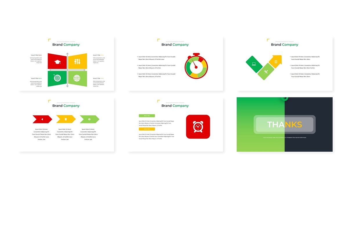 5款颜色电子产品营销策划PPT模板 Techbiz - Powerpoint Template_img_2