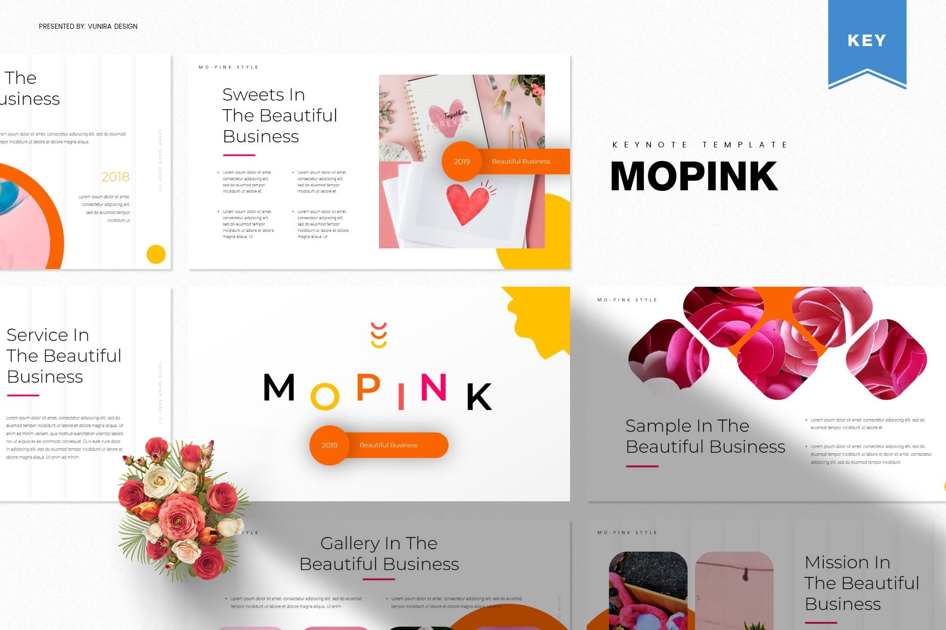 粉红色女性服装饰品营销PPT模板KEY幻灯片SLIDES演示文稿 Mopink Powerpoint, Keynote and Google Slides Templates_img_2