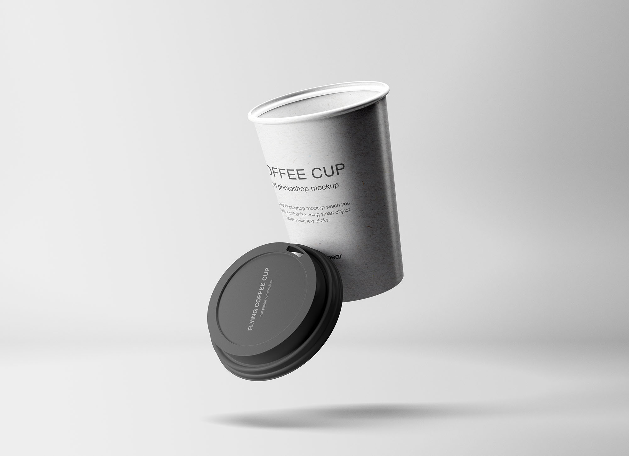 咖啡品牌VI设计提案悬浮纸杯展示样机 Flying Coffee Cup Mockup_img_2