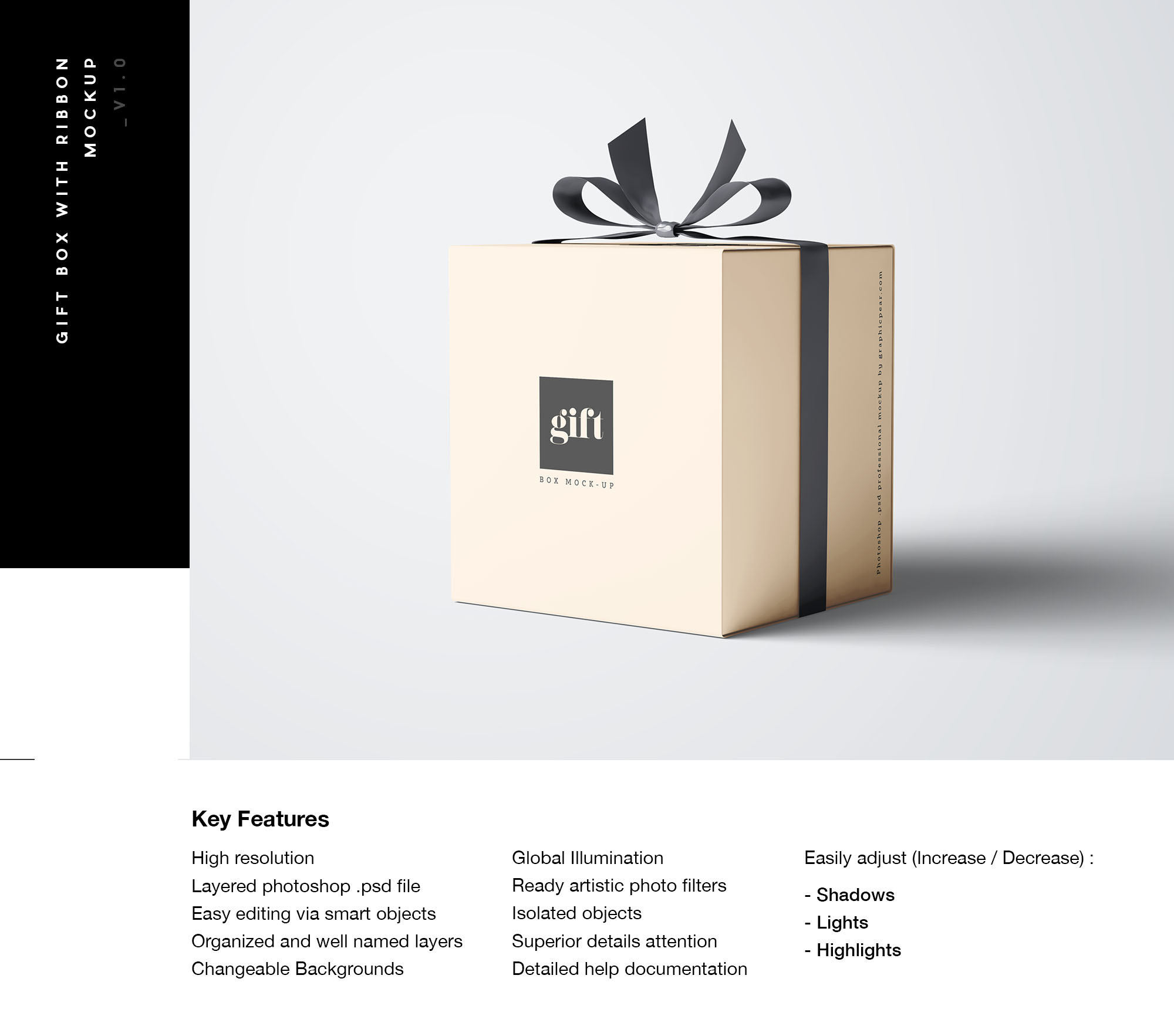 高端珠宝包装盒设计展示样机 Gift Box Mockup_img_2