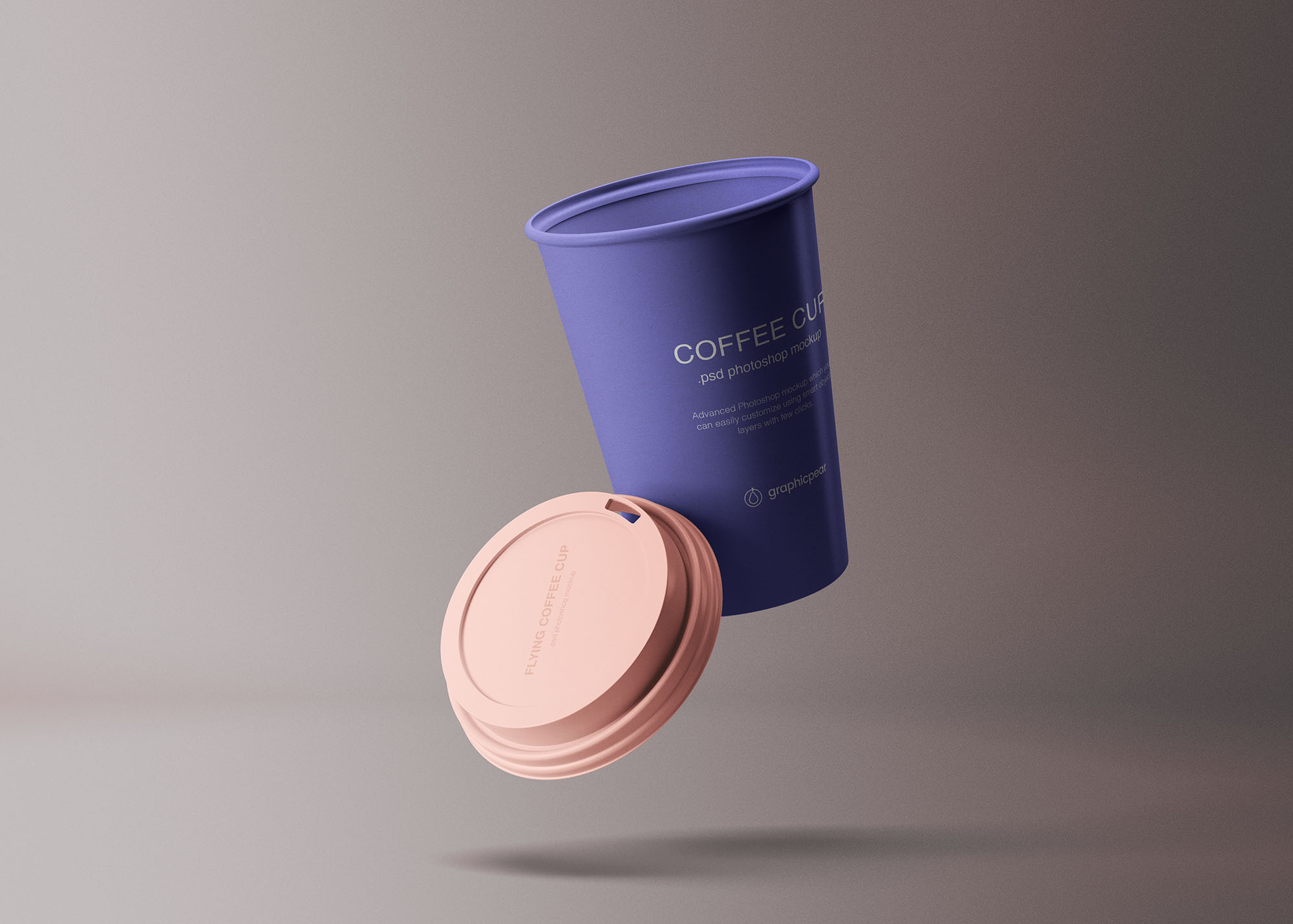 咖啡品牌VI设计提案悬浮纸杯展示样机 Flying Coffee Cup Mockup_img_2