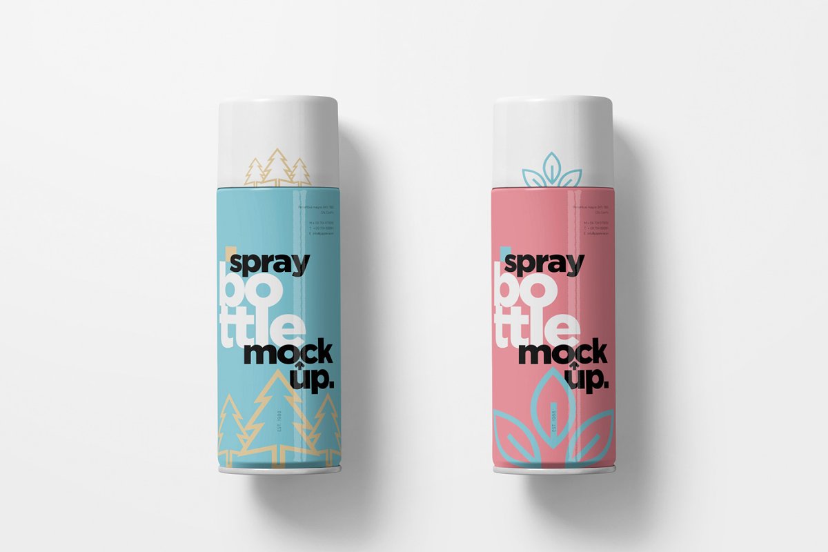 华丽喷雾药品化妆品瓶包装模型 Spray Bottle Mockups_img_2