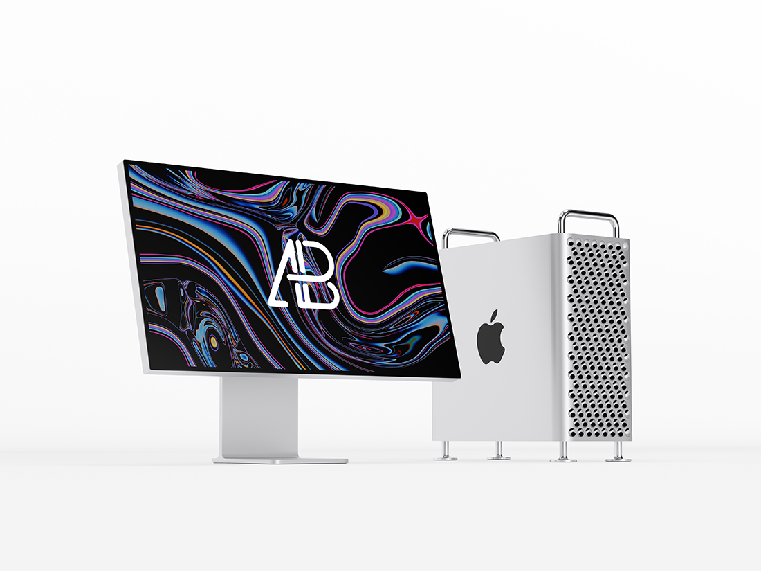 滚热烫手蜂窝机2019最新苹果一体机样机 2019 Mac Pro Mockup_img_2