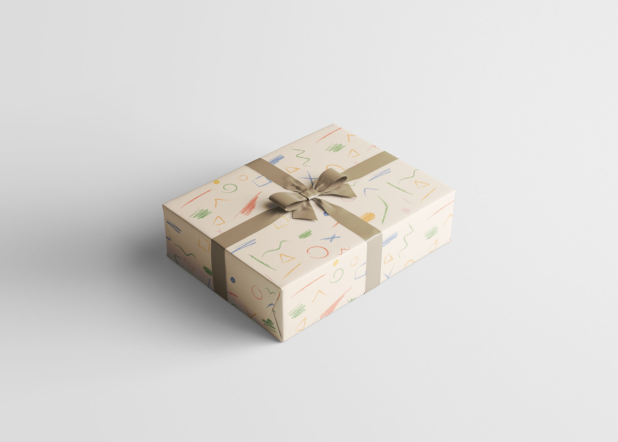 高级礼品包装纸设计展示样机 Wrapping Paper Mockup_img_2