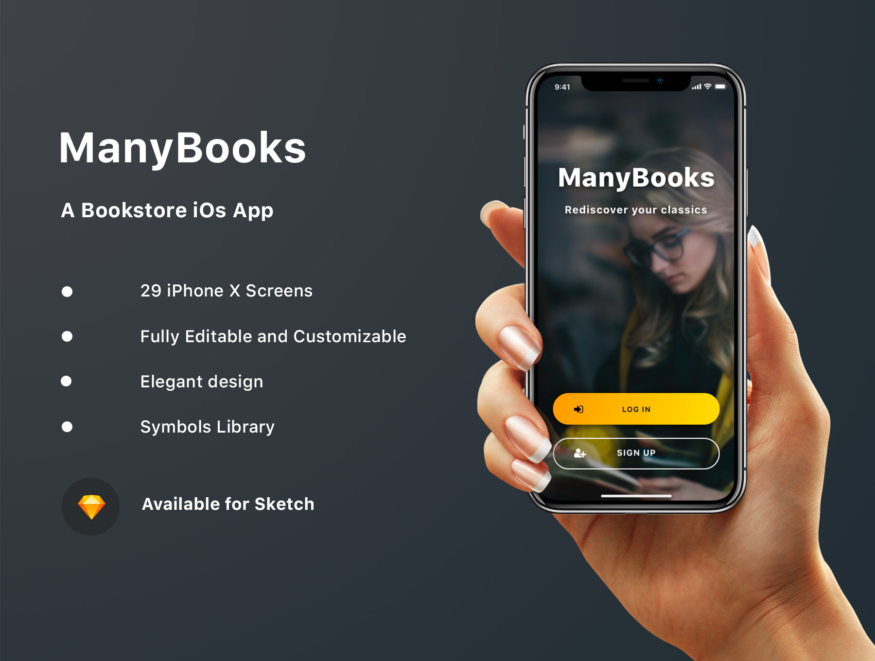 高品质书籍电商购物平台iOS APP UI工具包 ManyBooks iOs UI Kit_img_2