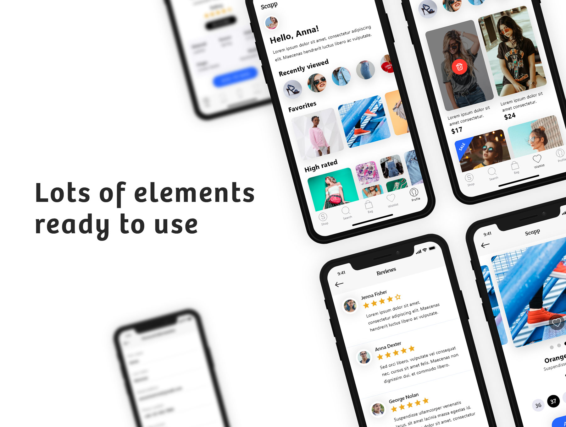 现代优雅服装鞋子包包在线商城ISO UI工具包 Scapp — eCommerce Premium UI Kit_img_2