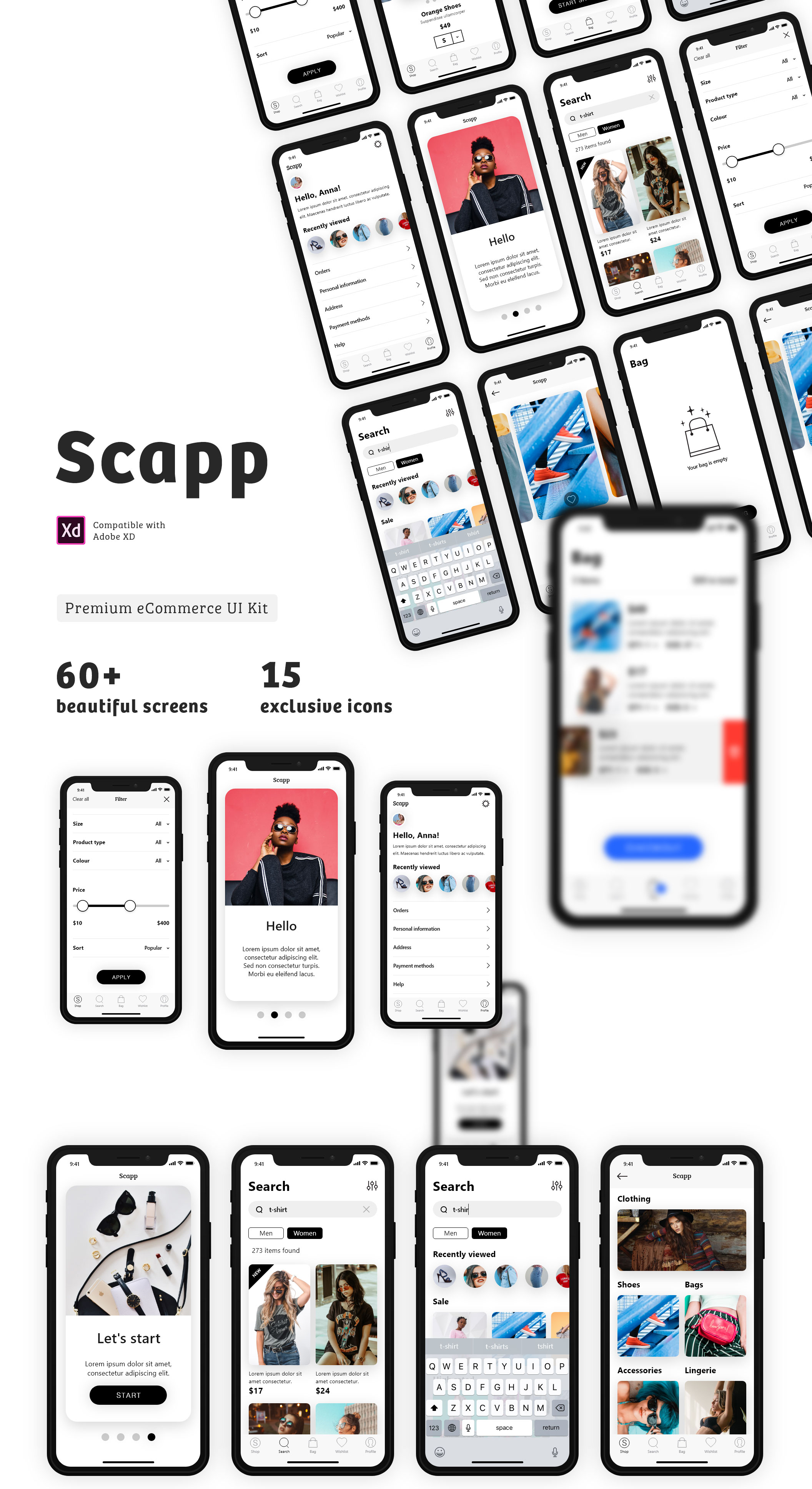 现代优雅服装鞋子包包在线商城ISO UI工具包 Scapp — eCommerce Premium UI Kit_img_2