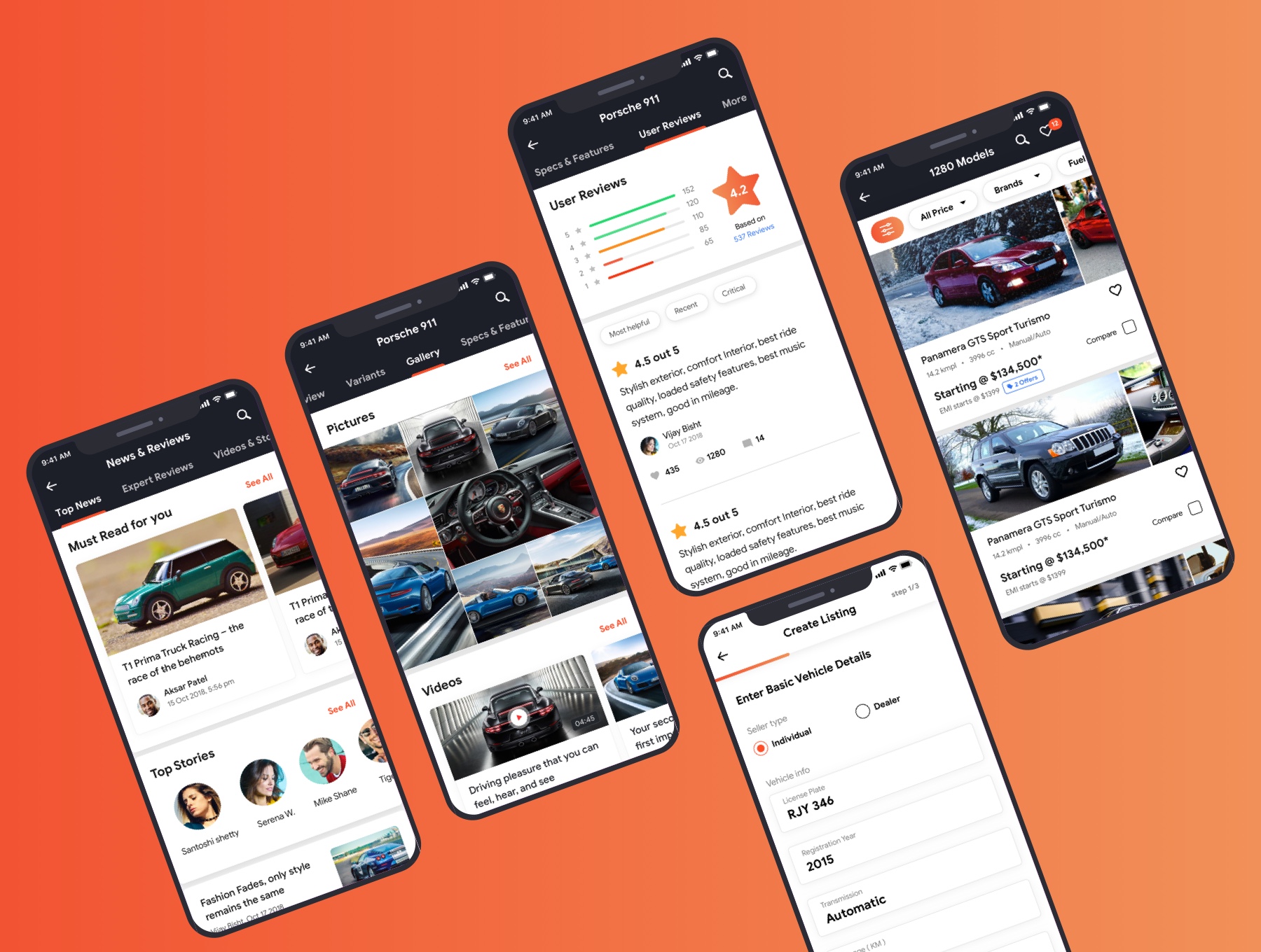 二手汽车销售交易平台苹果手机APP UI工具包 Vola Cars Premium iOS App UI Kit Sketch_img_2