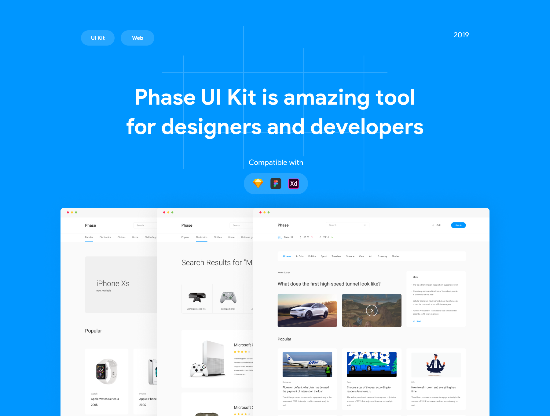 汽车电子产品电商平台WEB UI工具包 Phase UI Kit_img_2