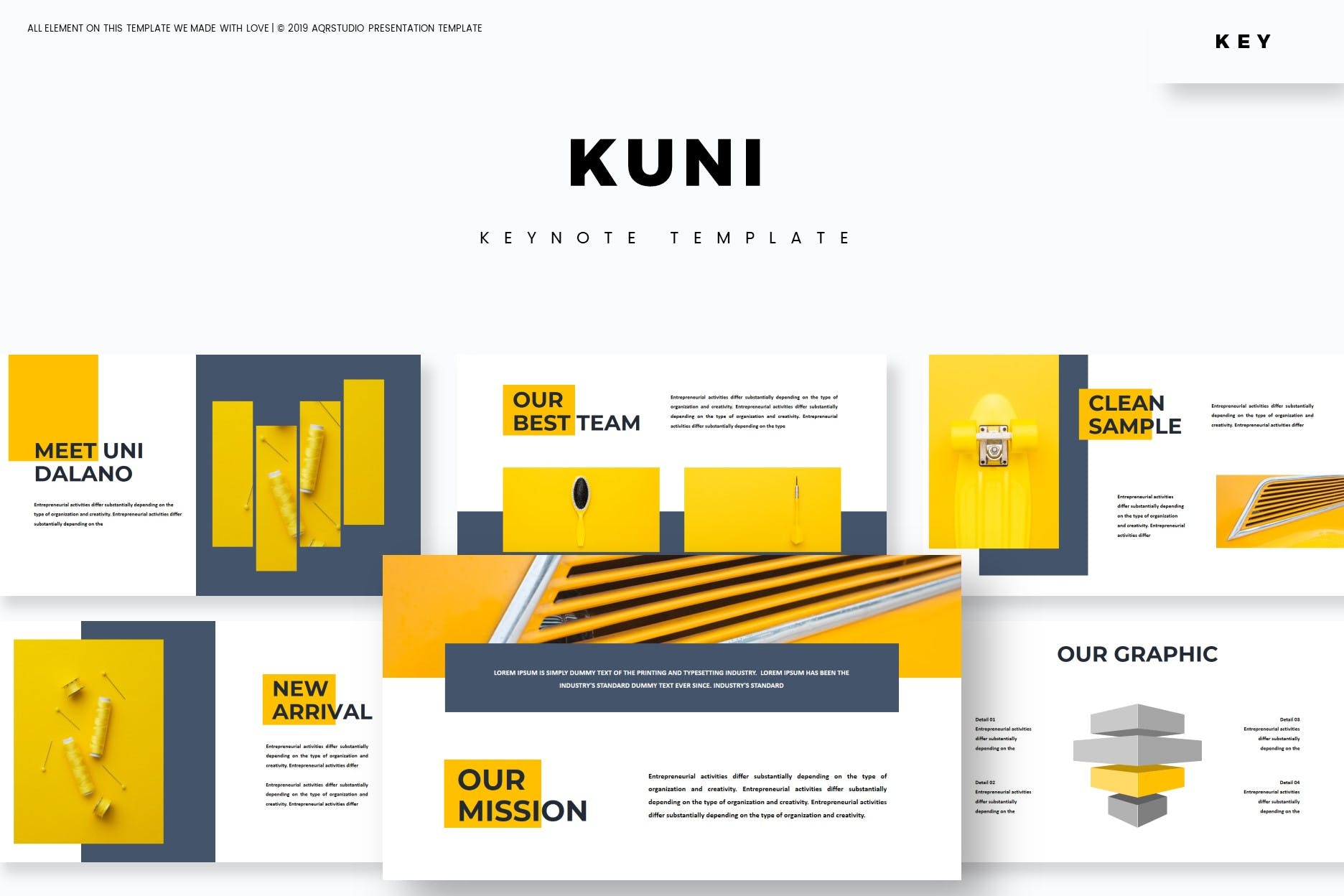 现代简约团队介绍项目策划PPT模板KEY幻灯片SLIDES演示文稿 Kuni - Powerpoint, Keynote and Google Slides Templates_img_2