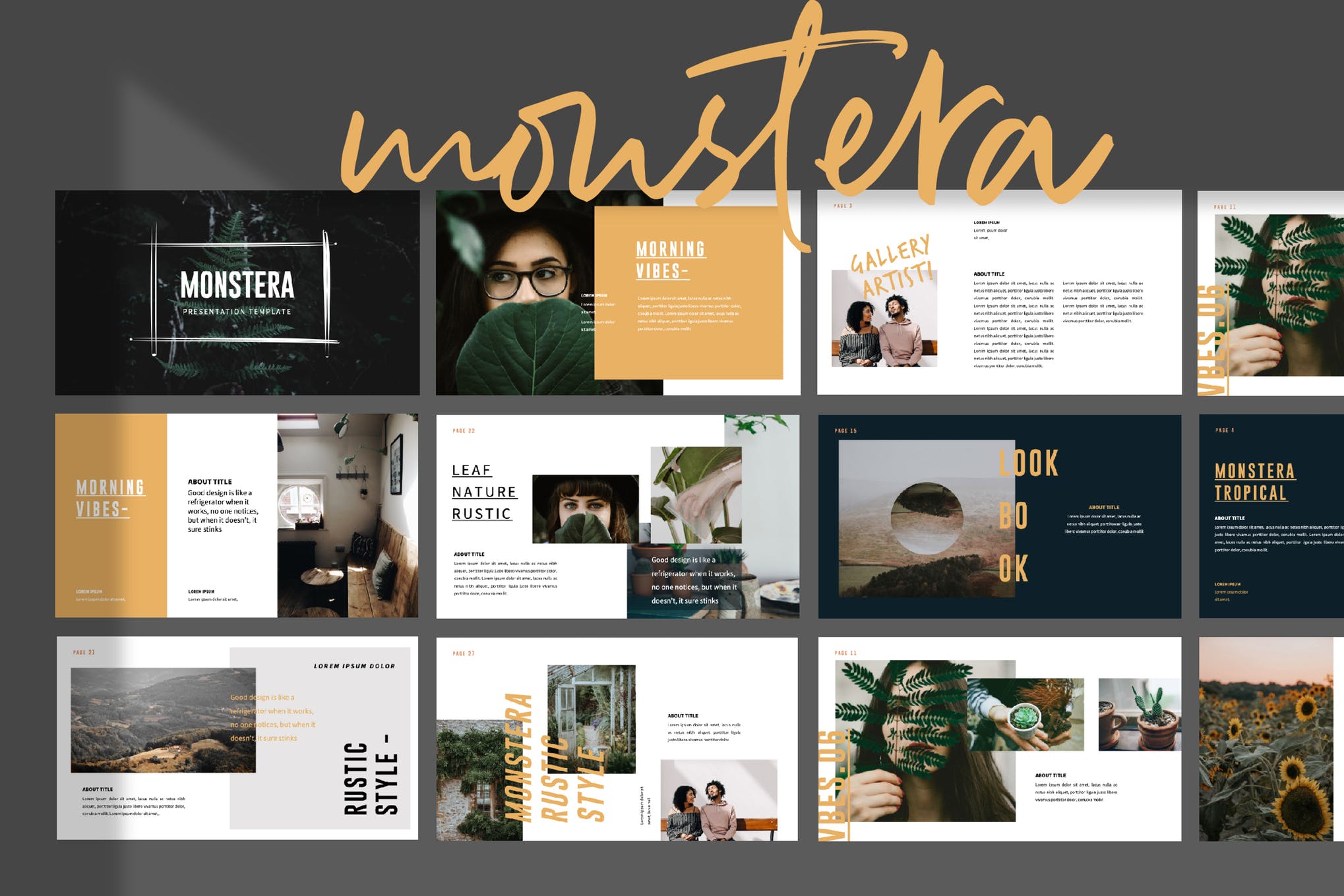 现代独特摄影企业营销PPT模板KEY幻灯片SLIDES演示文稿 MONSTERA Creative Powerpoint, Keynote and Google Slides Templates_img_2