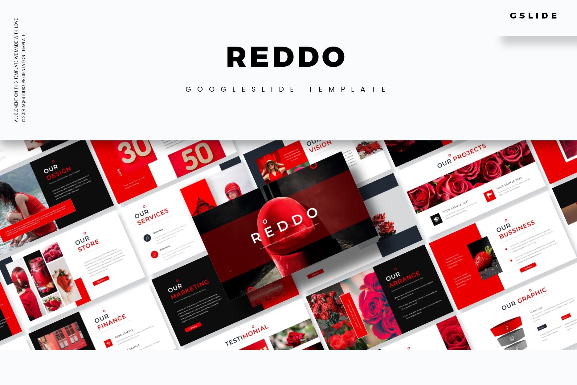 鲜艳明亮企业营销摄影PPT模板KEY幻灯片SLIDES演示文稿 Reddo - Powerpoint, Keynote and Google Slides Templates_img_2