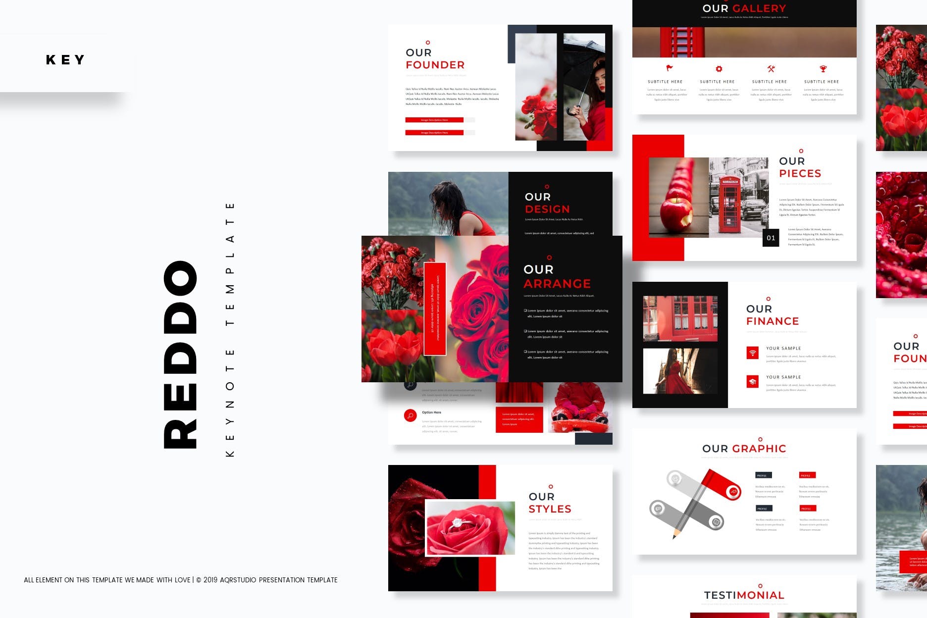 鲜艳明亮企业营销摄影PPT模板KEY幻灯片SLIDES演示文稿 Reddo - Powerpoint, Keynote and Google Slides Templates_img_2