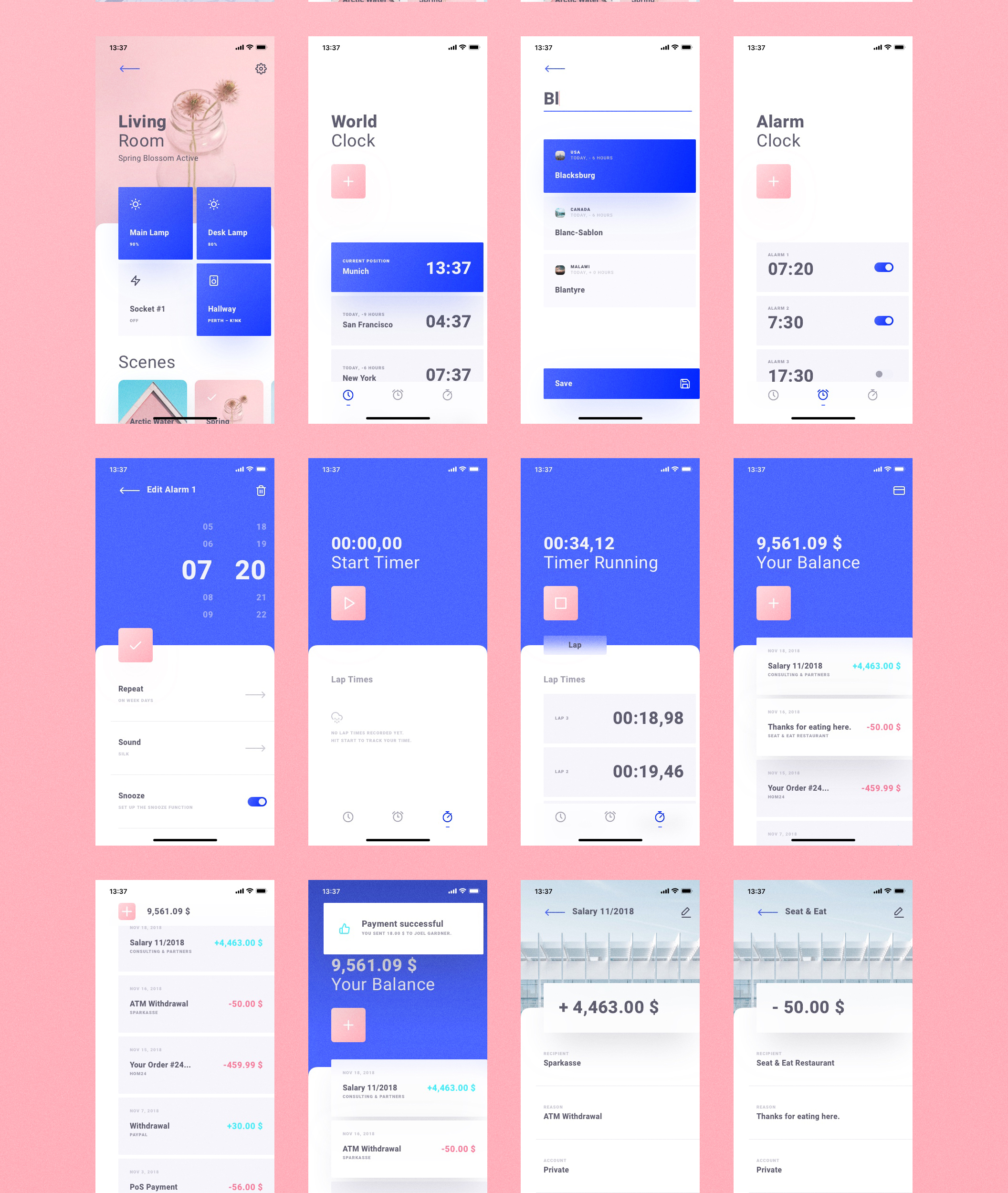 奶油色社交旅行骑行苹果手机APP UI工具包 Cream iOS UI Kit_img_2