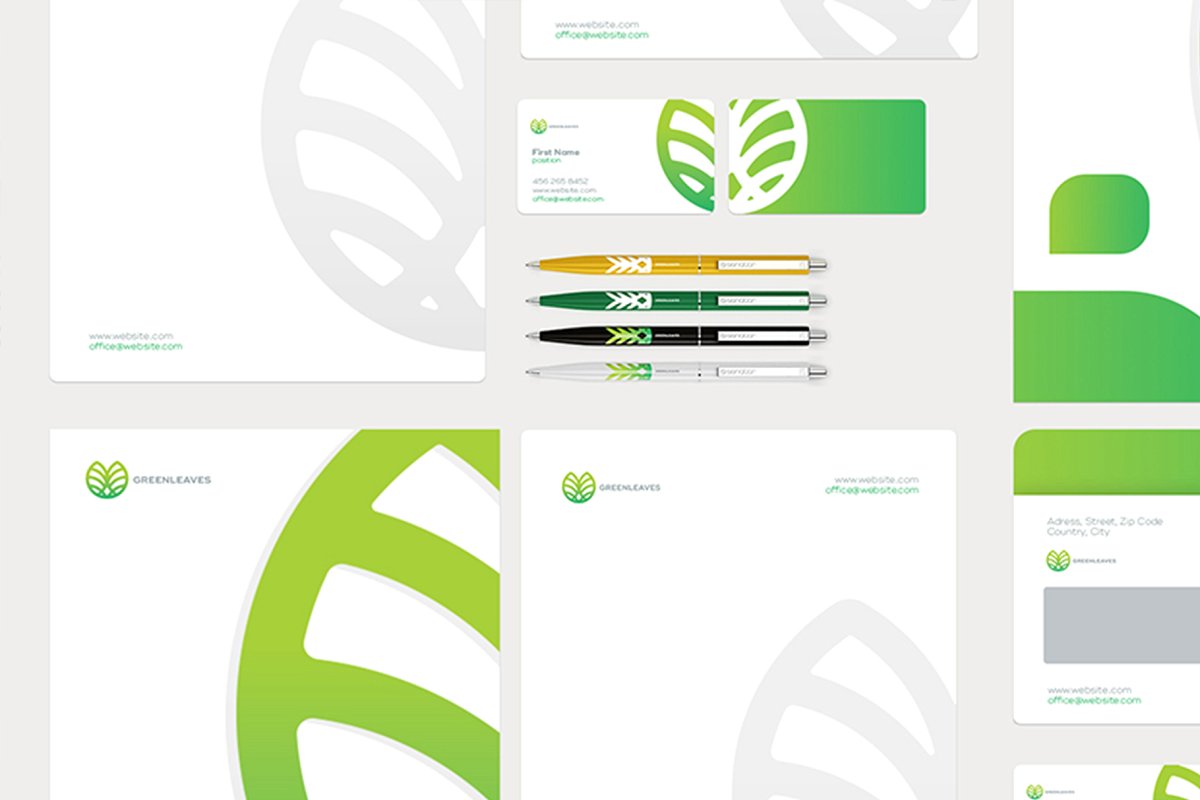 品牌VI设计提案办公文创信纸名片信封汽车展示样机 Stationery / Branding PSD Mock-Up_img_2
