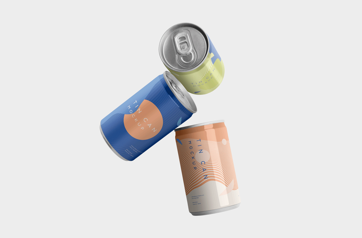 碳酸饮料啤酒凉茶锡罐金属罐包装样机 Tin Can Branding Mockups_img_2