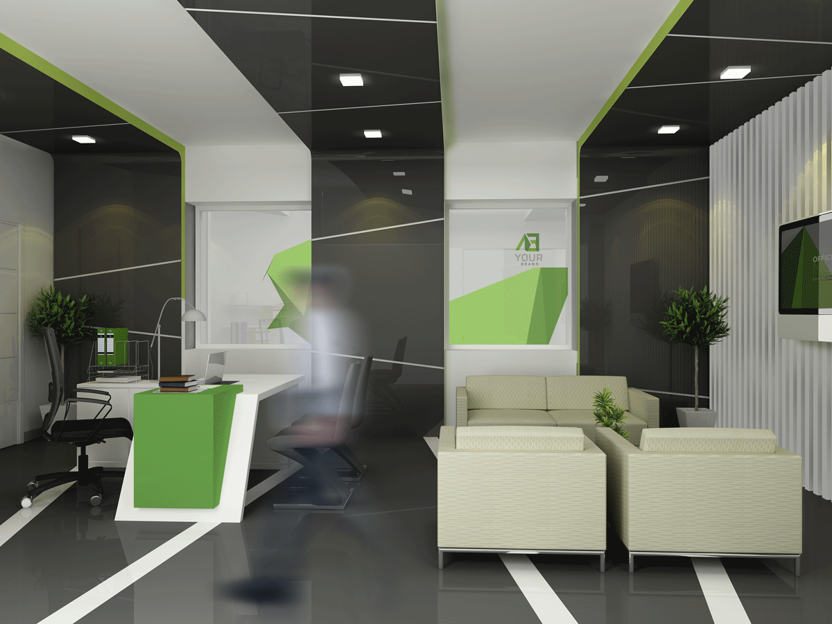 品牌VI系统办公室导视应用设计展示样机 Office Branding Mockups V5_img_2