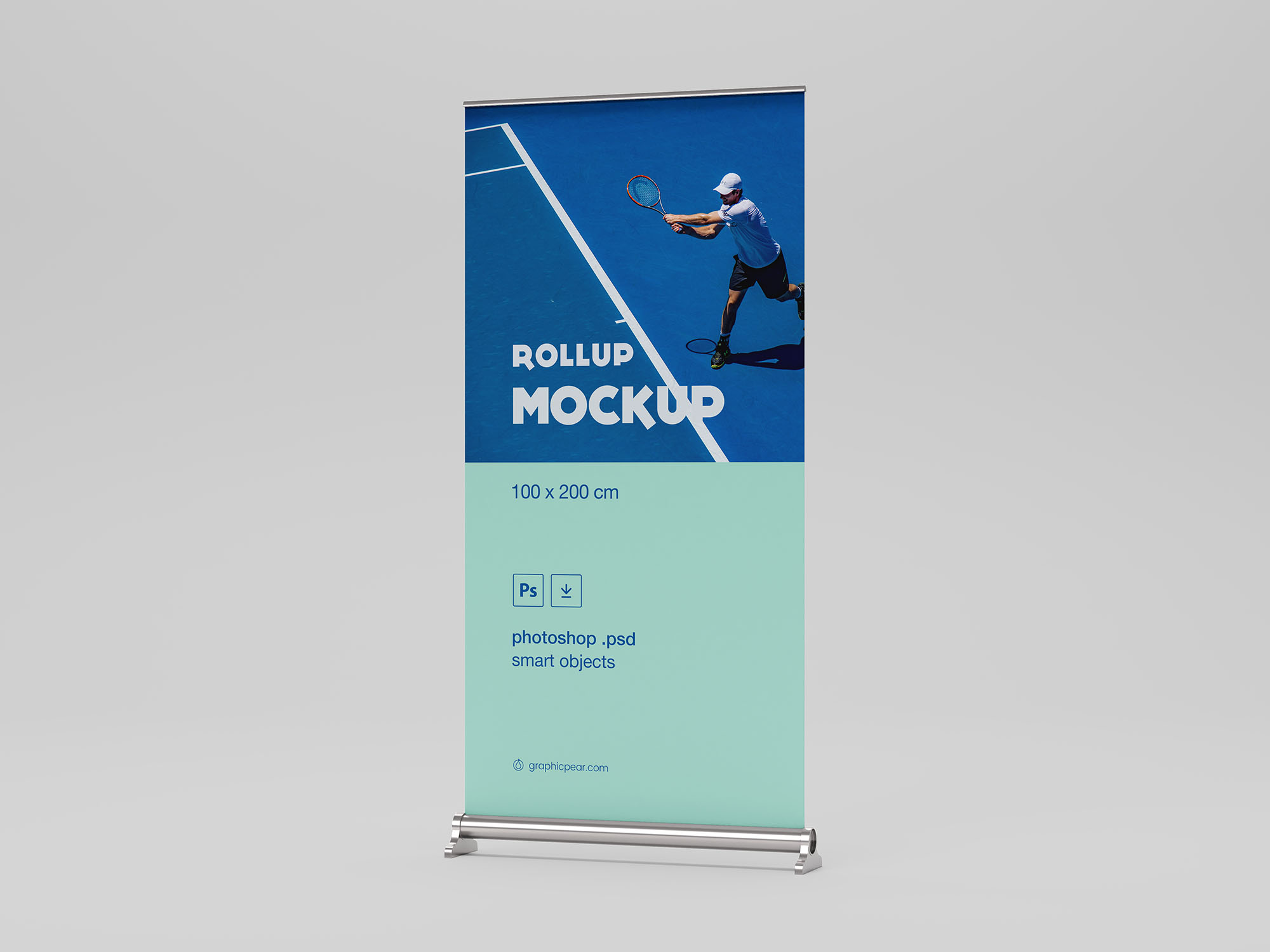 100X200CM易拉宝设计展示样机 Rollup Mockup 100 x 200cm_img_2