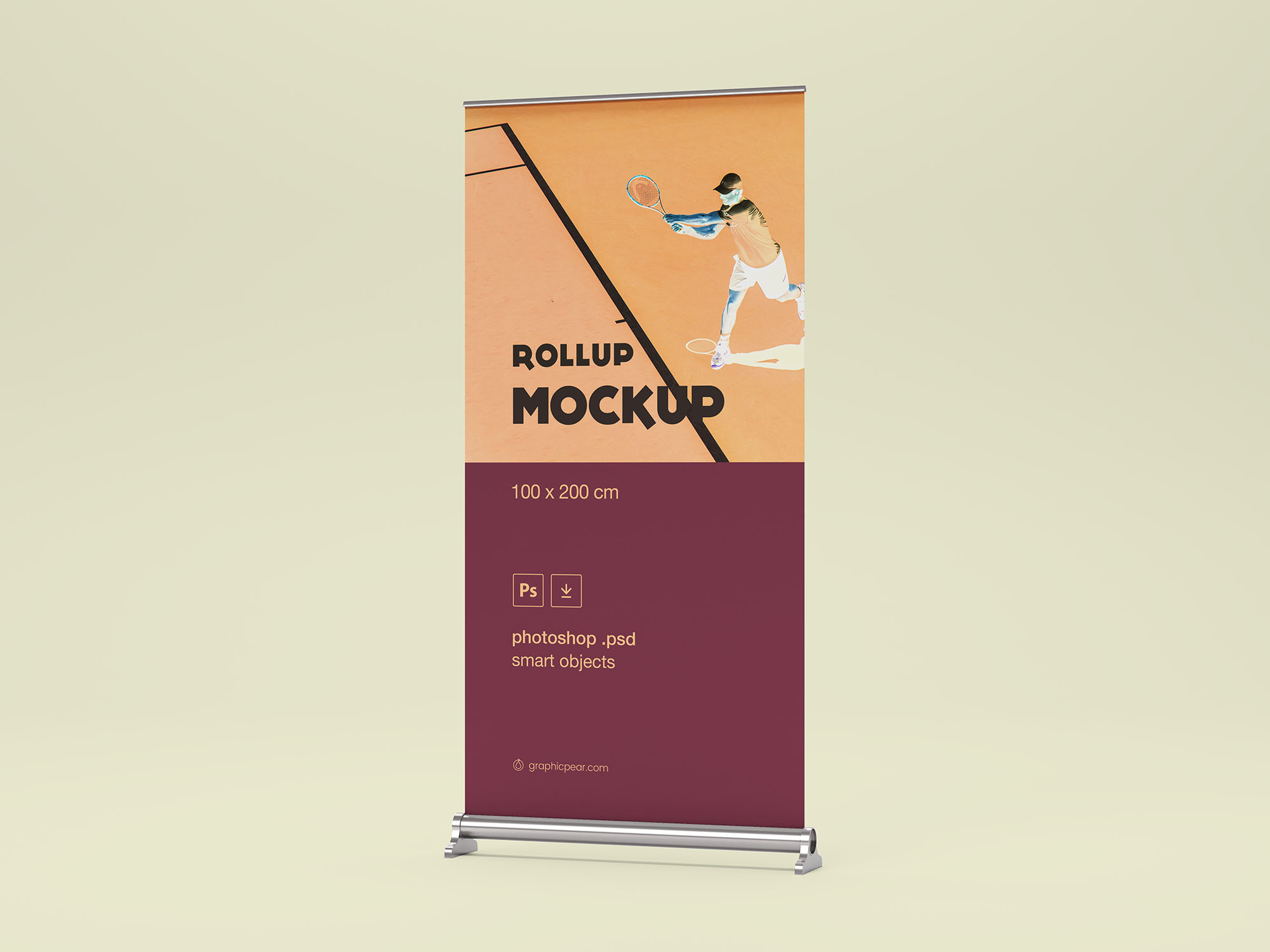 100X200CM易拉宝设计展示样机 Rollup Mockup 100 x 200cm_img_2