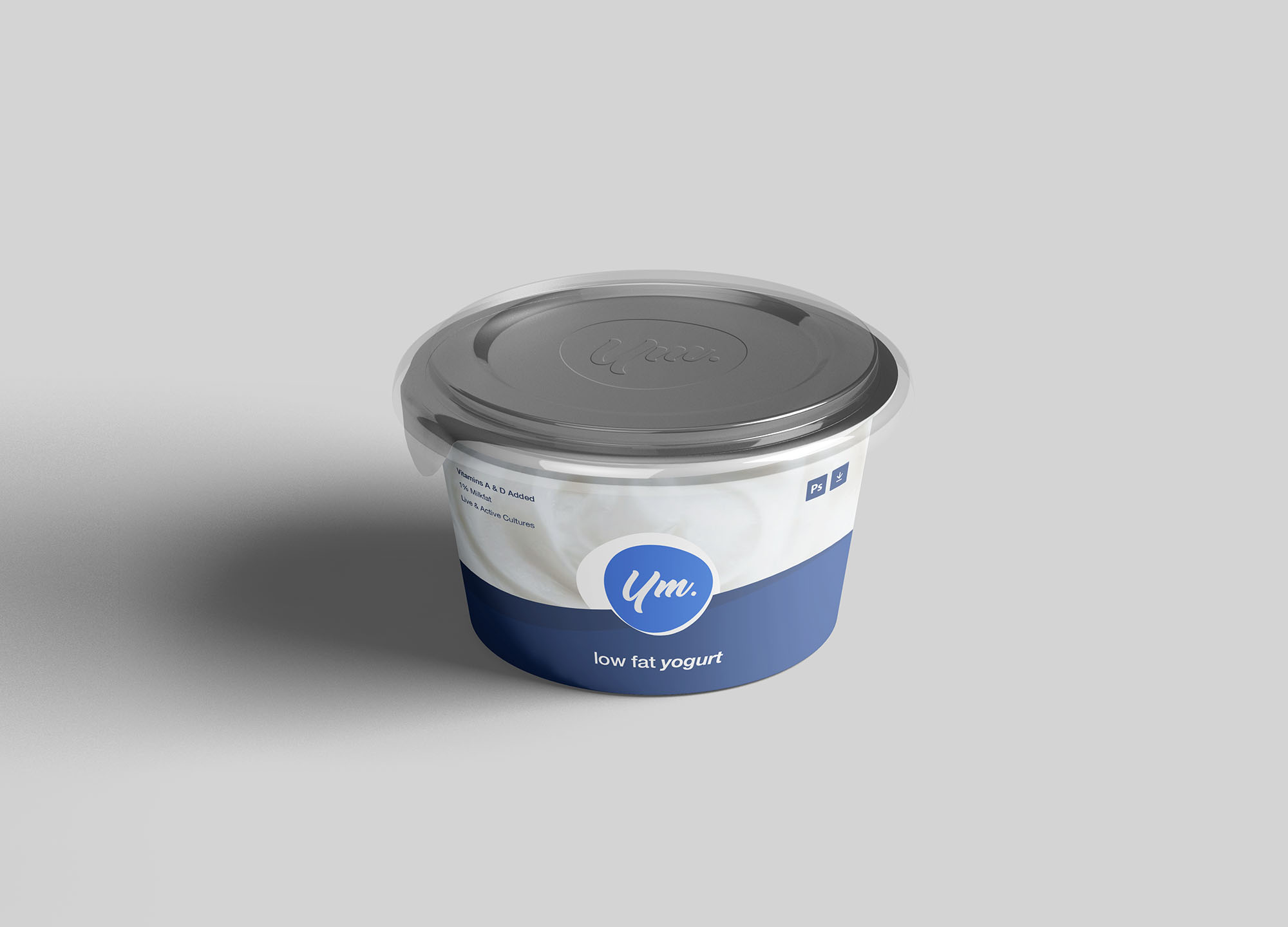 简约酸奶饮料塑料盒包装样机 Yogurt Package Mockup_img_2