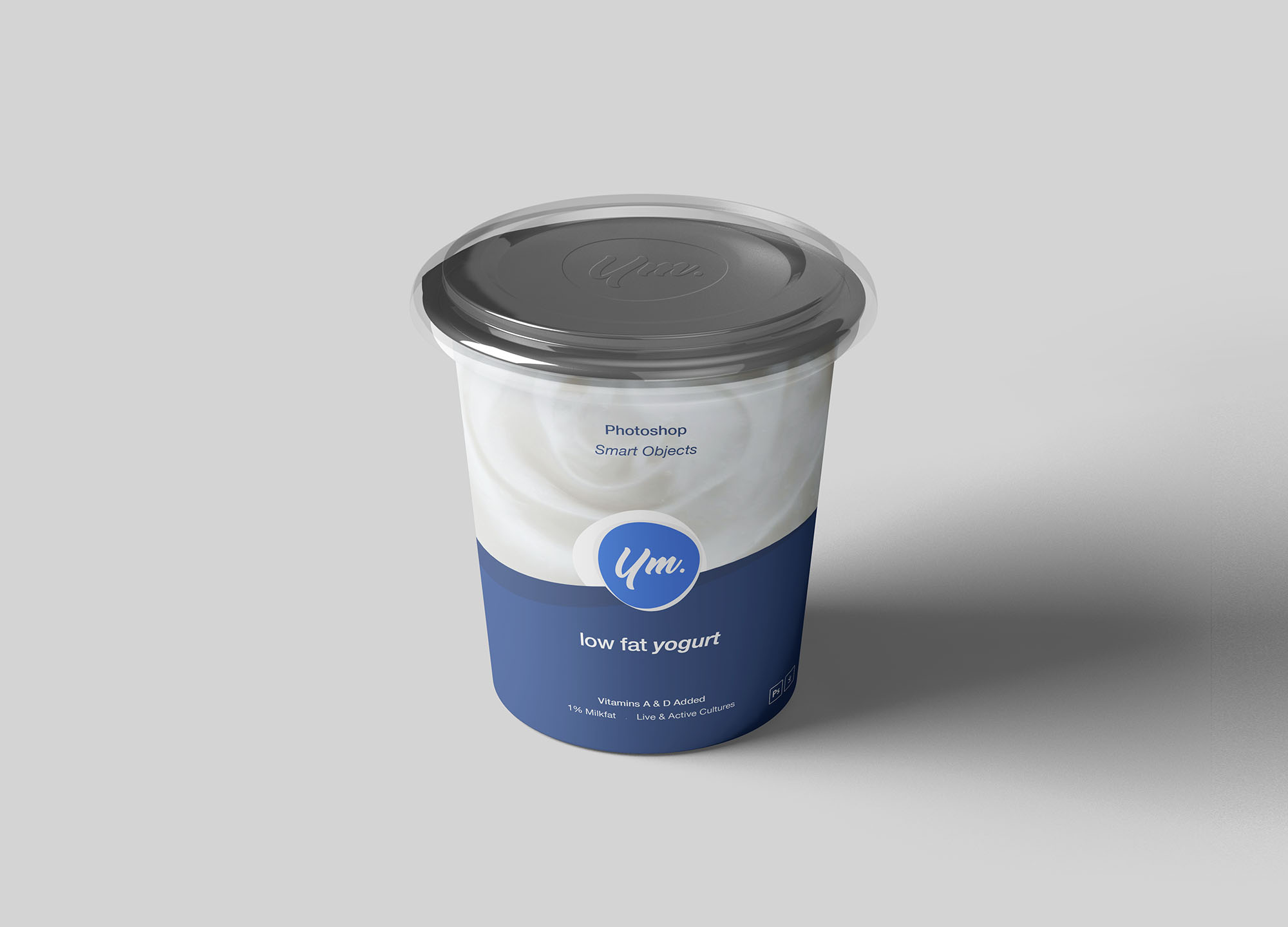 简约酸奶饮料塑料盒包装样机 Yogurt Package Mockup_img_2