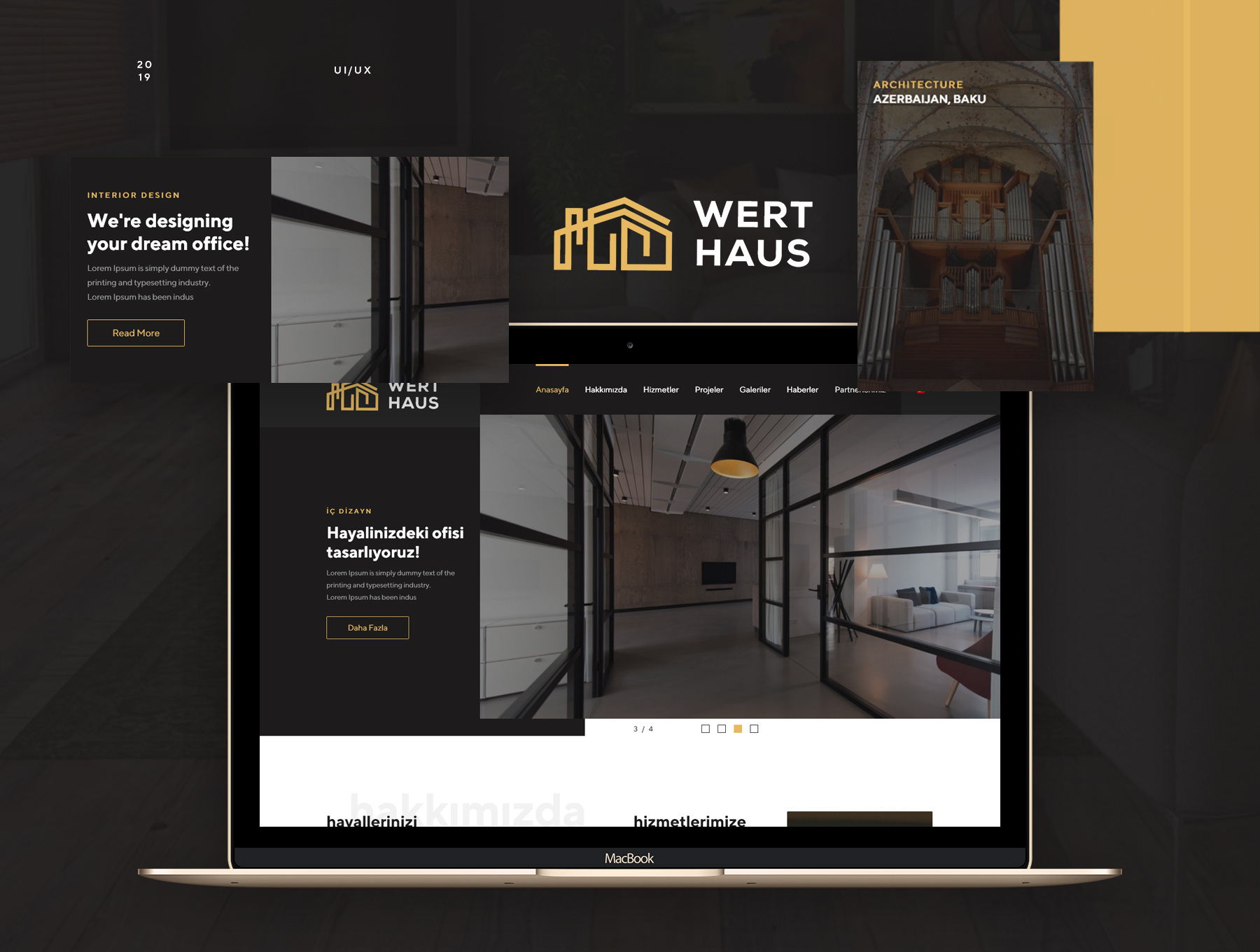 时尚简约建筑室内设计师电脑手机网站UI工具包  Werthaus Architecture UI Kit_img_2