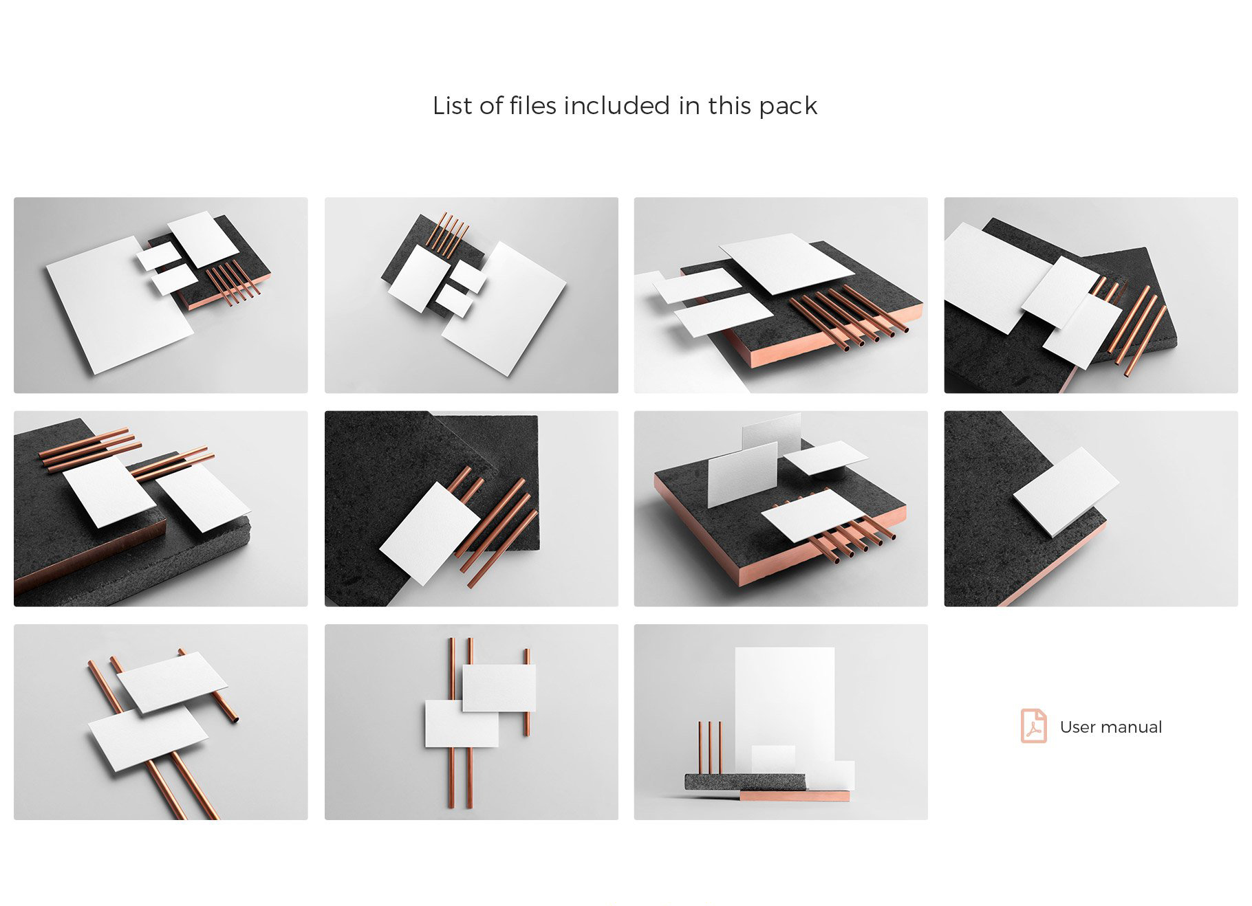 专铜印刷效果品牌VI设计提案办公文创展示样机 Copperstone Branding Mockup_img_2