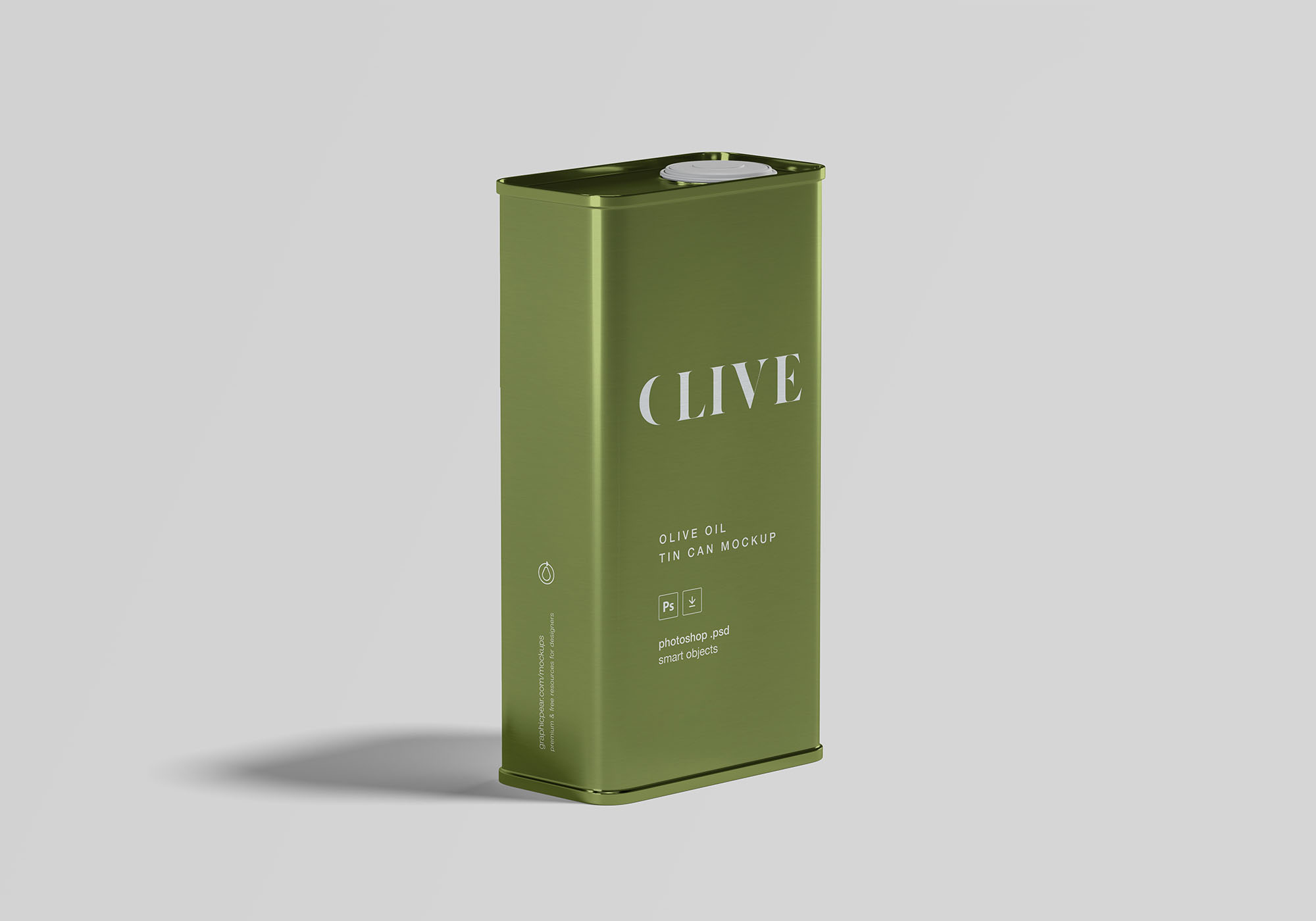 橄榄油铁罐包装样机PSD智能贴图模板 Olive Oil Tin Can Mockup_img_2