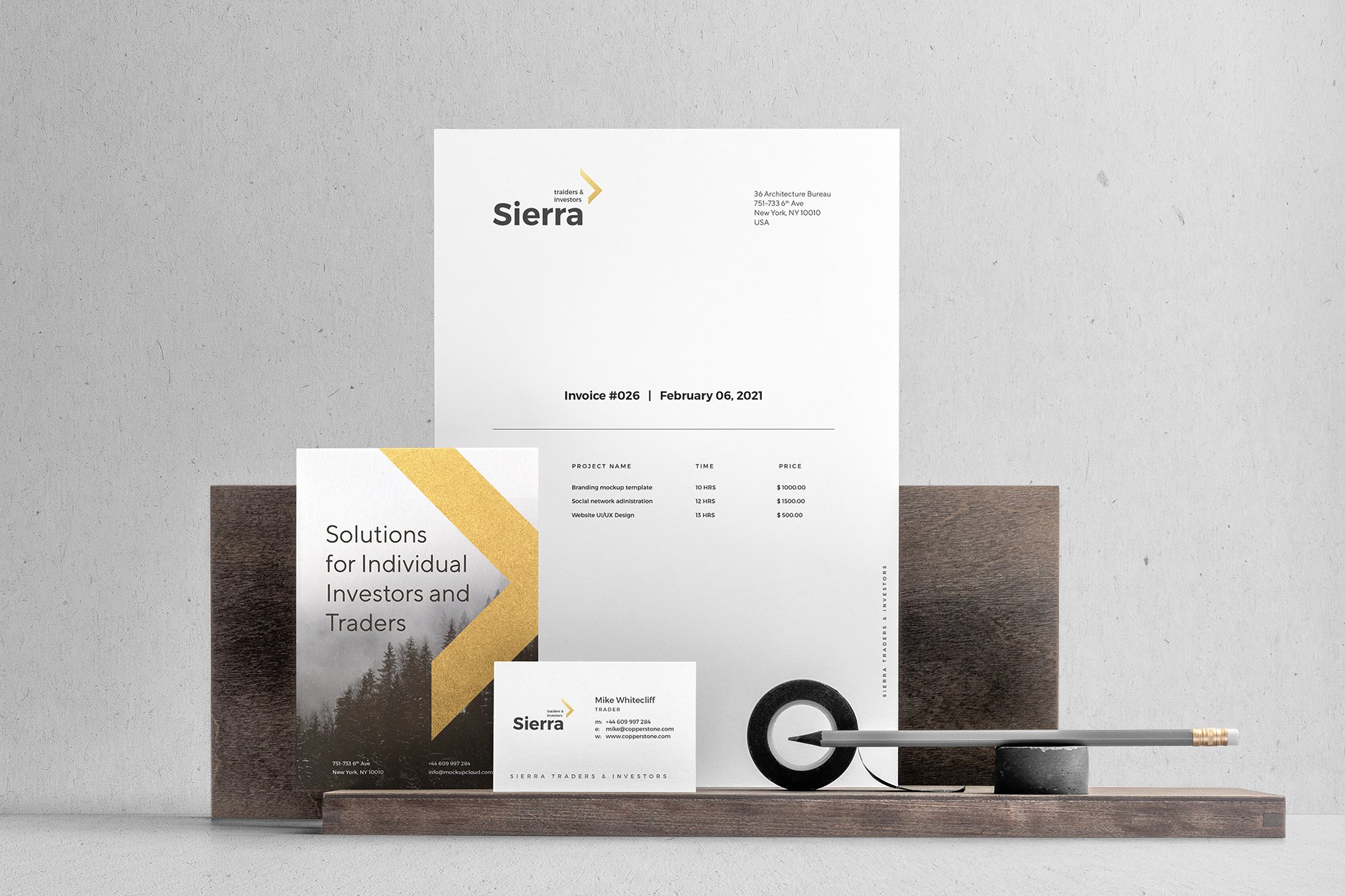 木香气息品牌VI设计提案办公文创展示样机 Sierra Branding Mockup Vol. 1_img_2
