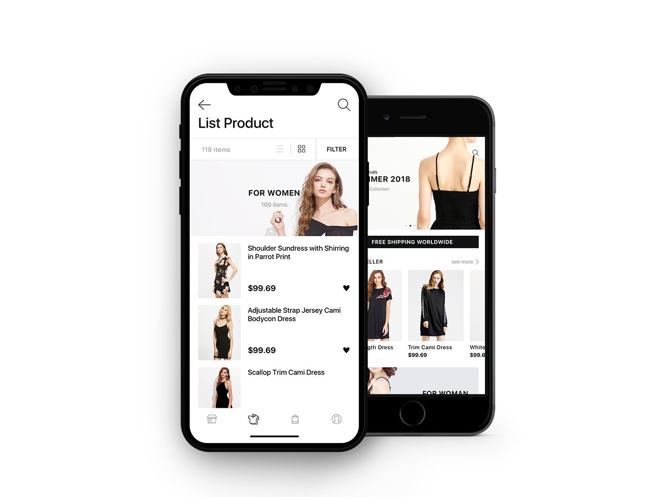 简约服装电子商城手机APP UI工具包 Imba Ecommerce App Ui Kit_img_2