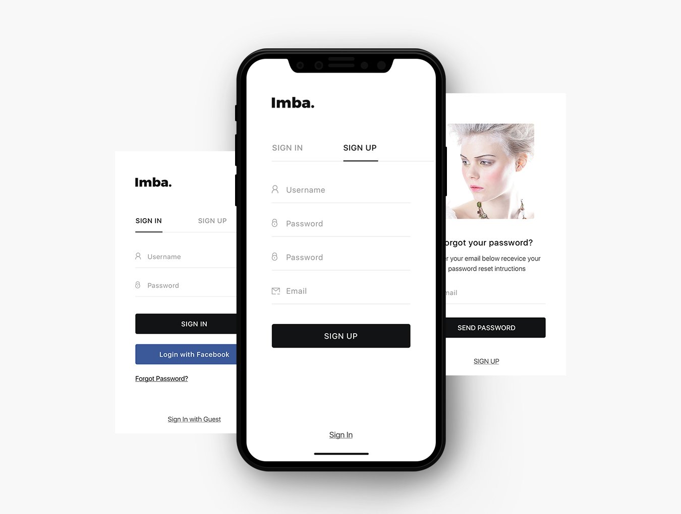 简约服装电子商城手机APP UI工具包 Imba Ecommerce App Ui Kit_img_2