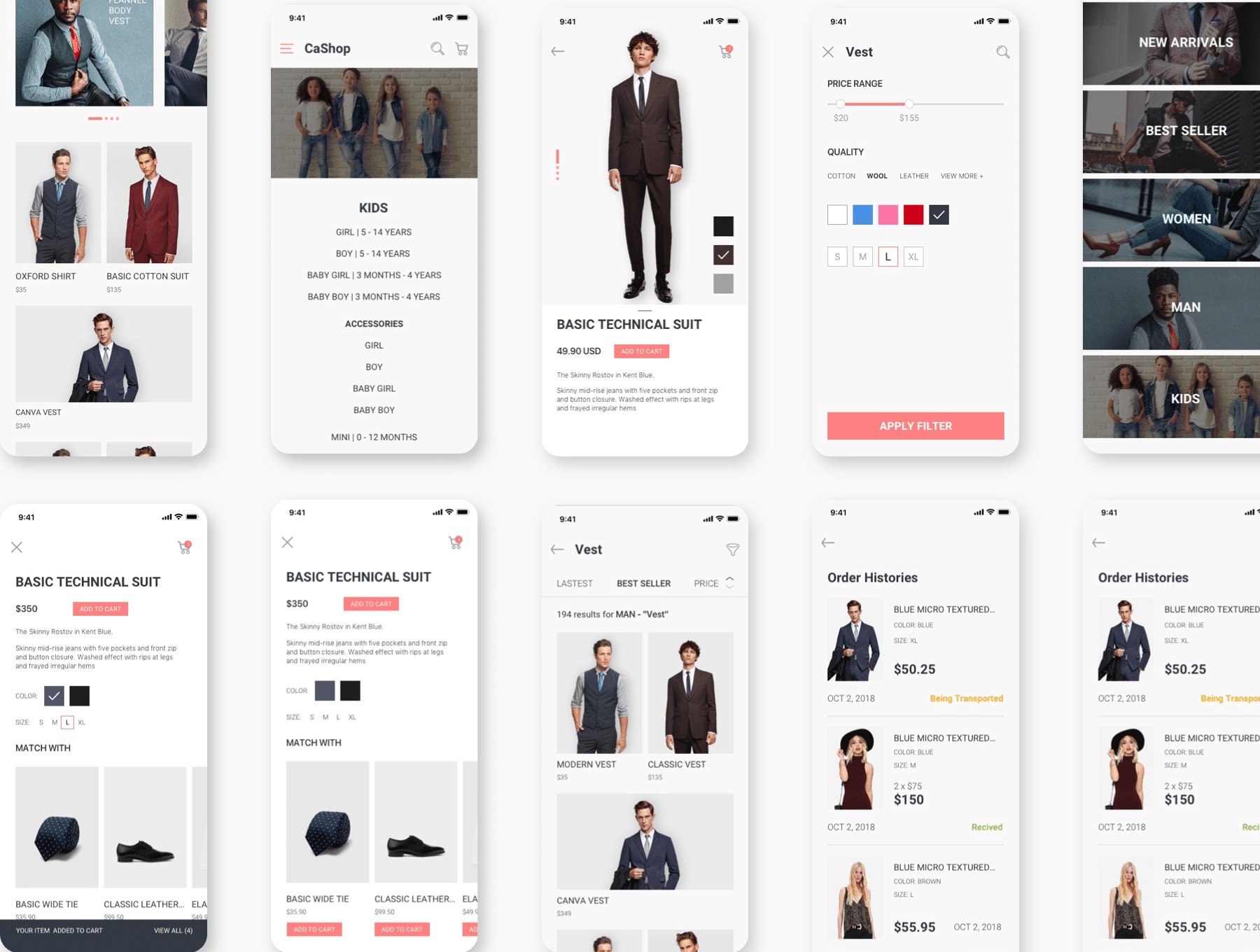 时尚服装包包电子商城手机APP UI工具包 Veera E commerce UI Kit_img_2