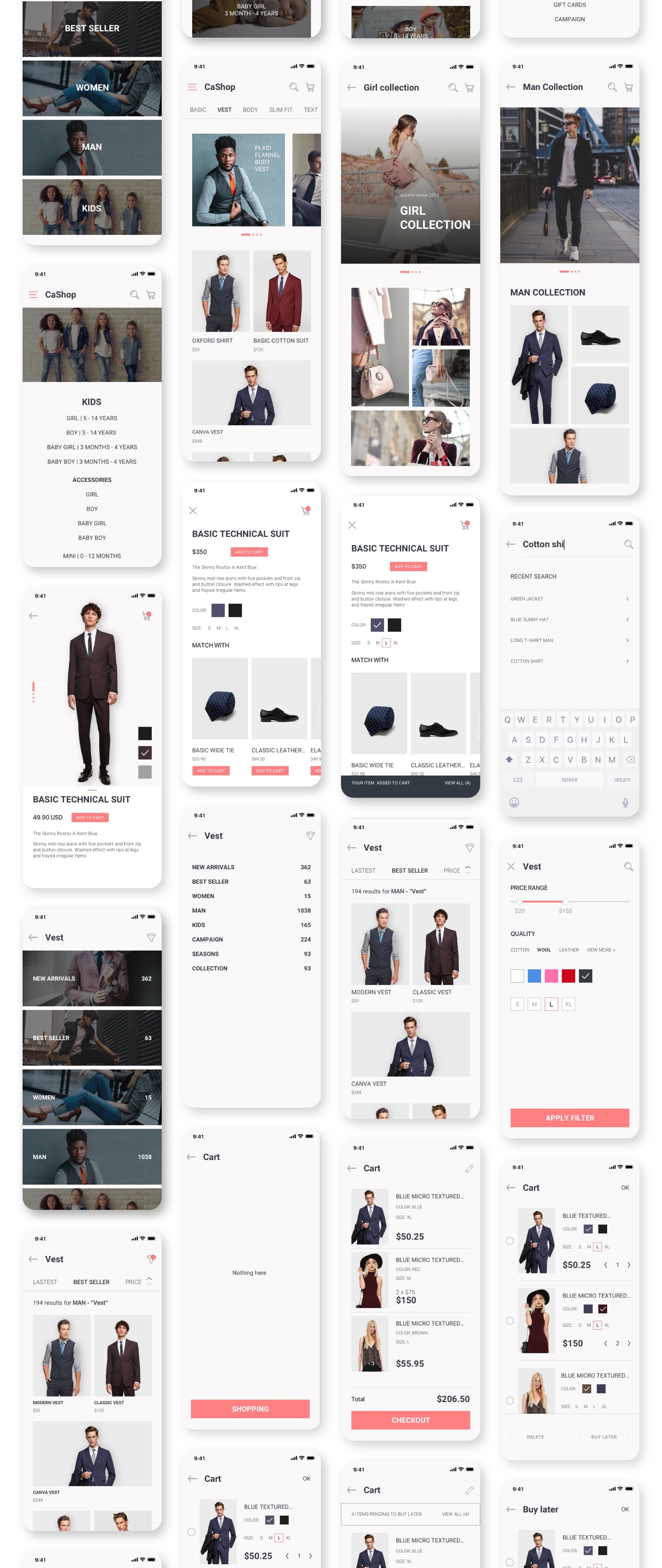 时尚服装包包电子商城手机APP UI工具包 Veera E commerce UI Kit_img_2