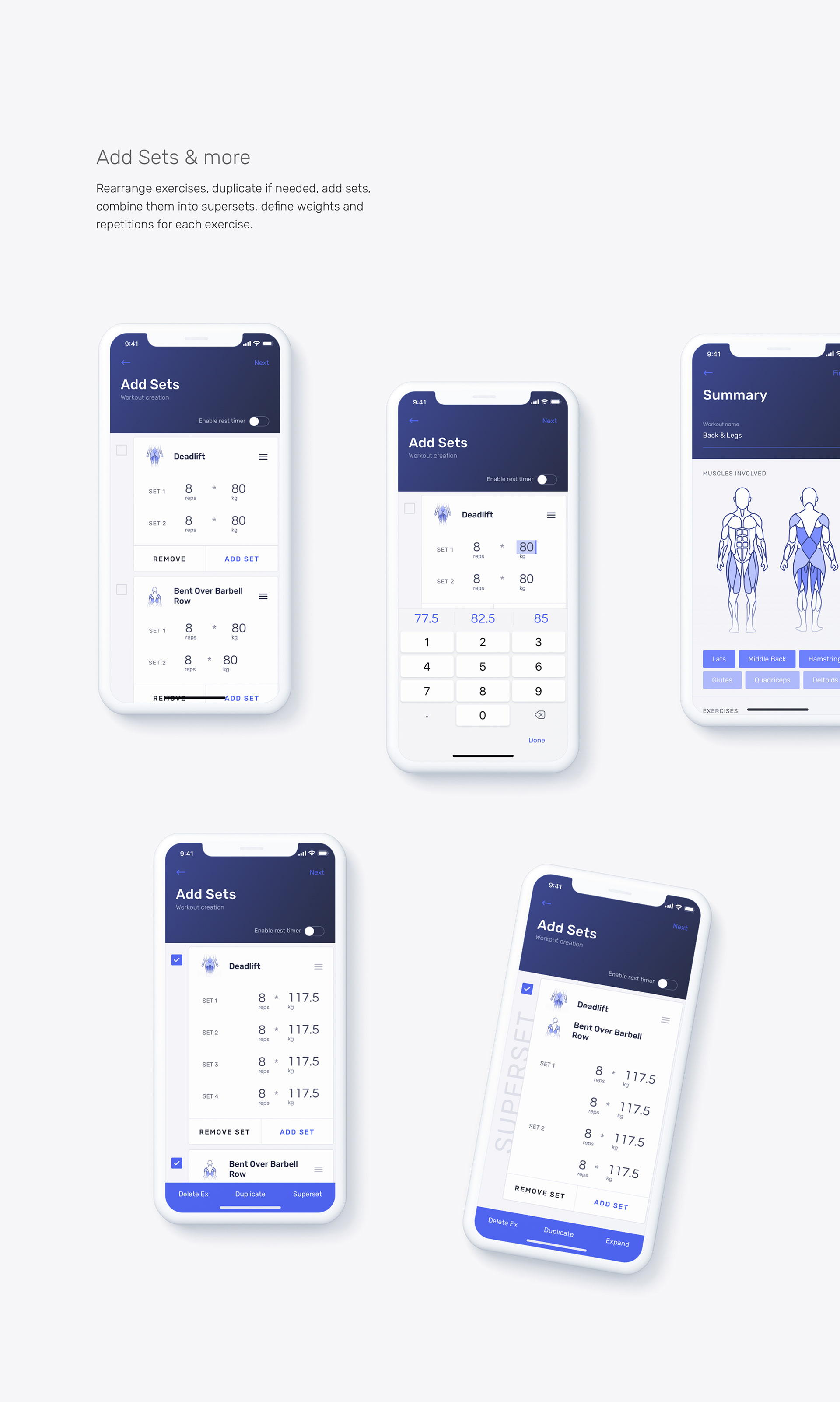 健身锻炼体能数据统计表手机APP UI工具包 Kenko UI Kit_img_2