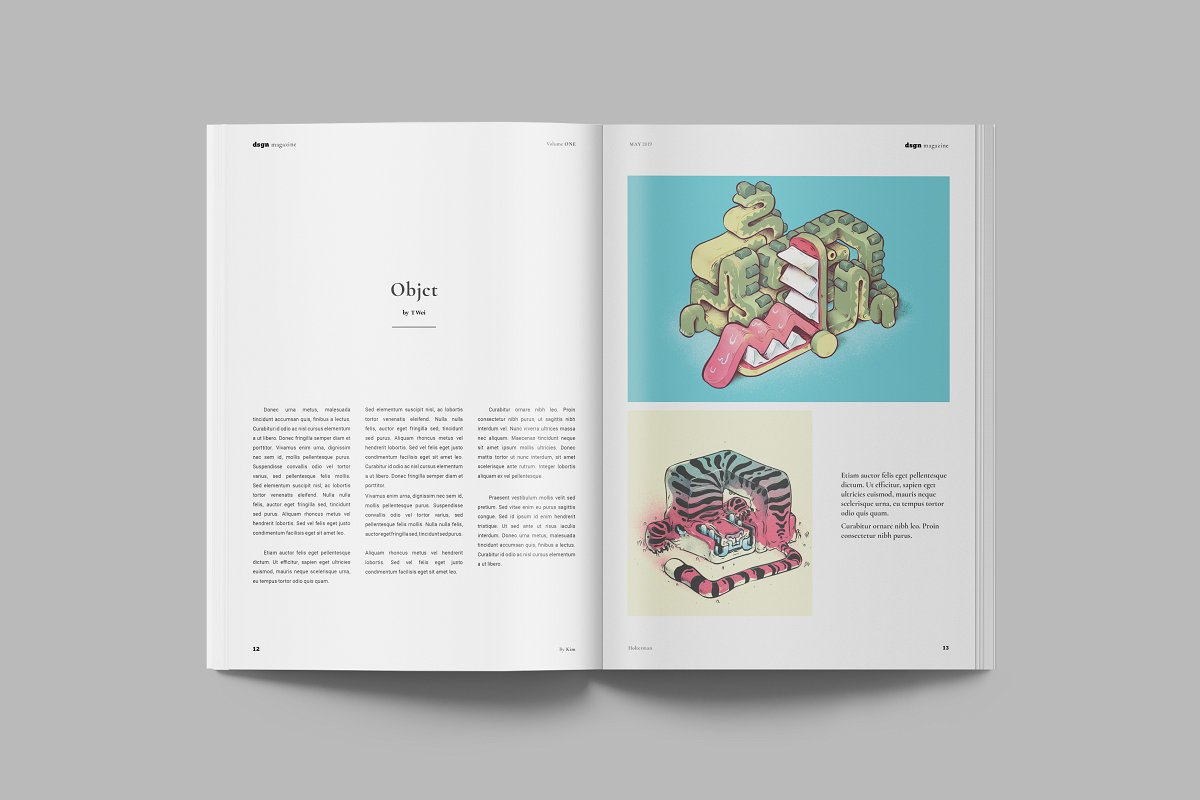 现代时尚孟菲斯风格产品介绍项目营销INDD画册模板 DSGN Magazine  INDD Templates_img_2