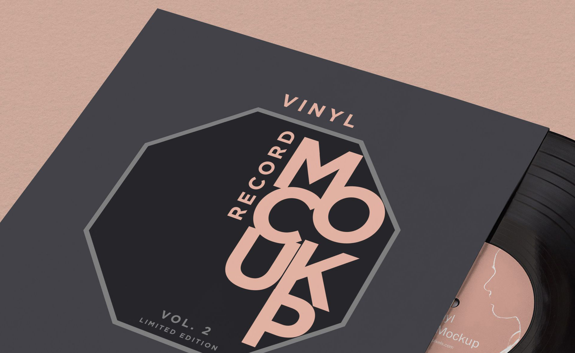 6款高品质唱片CD包装设计展示样机 6 Vinyl Record Mockup_img_2